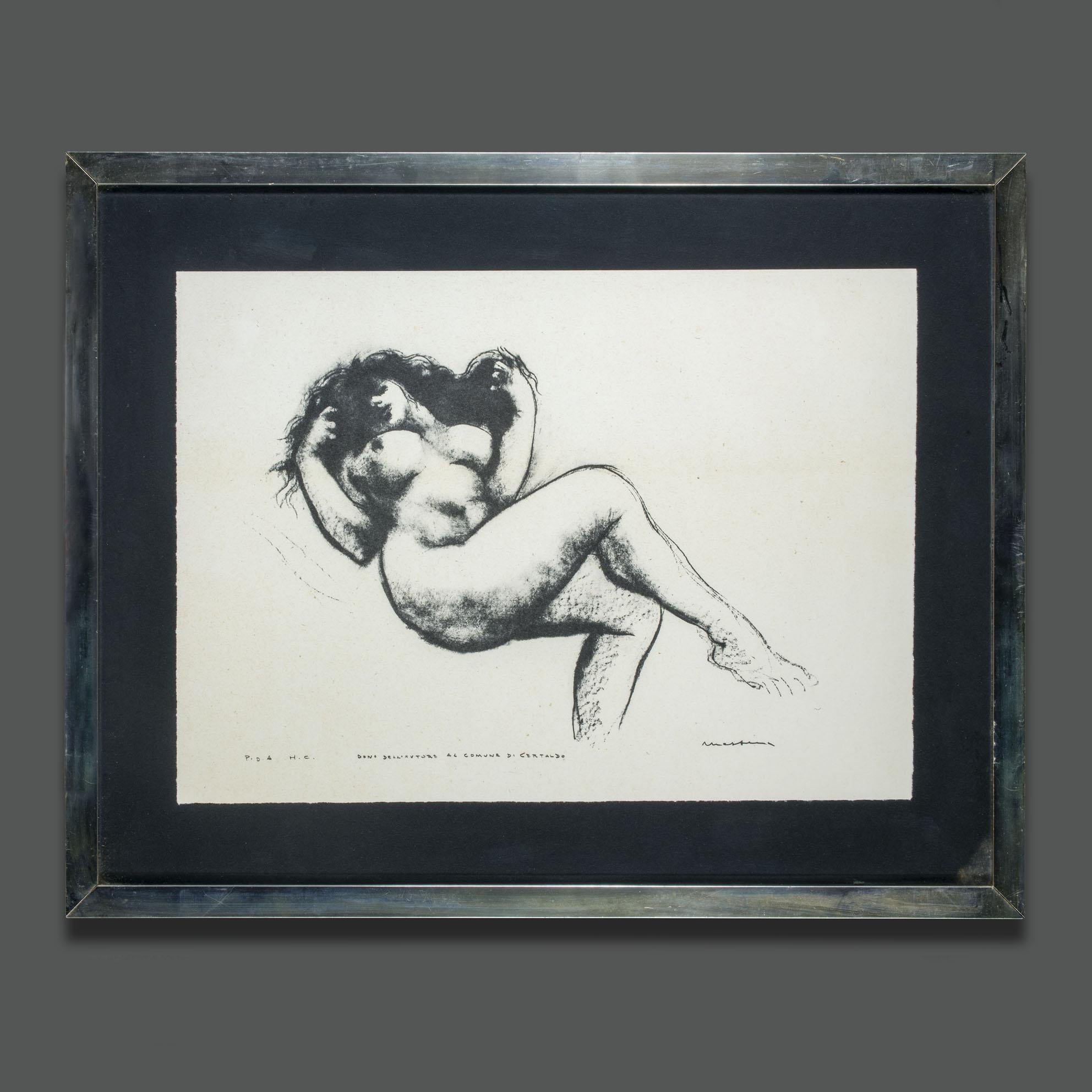 Francesco Messina Italian Signed Modern Work on Paper