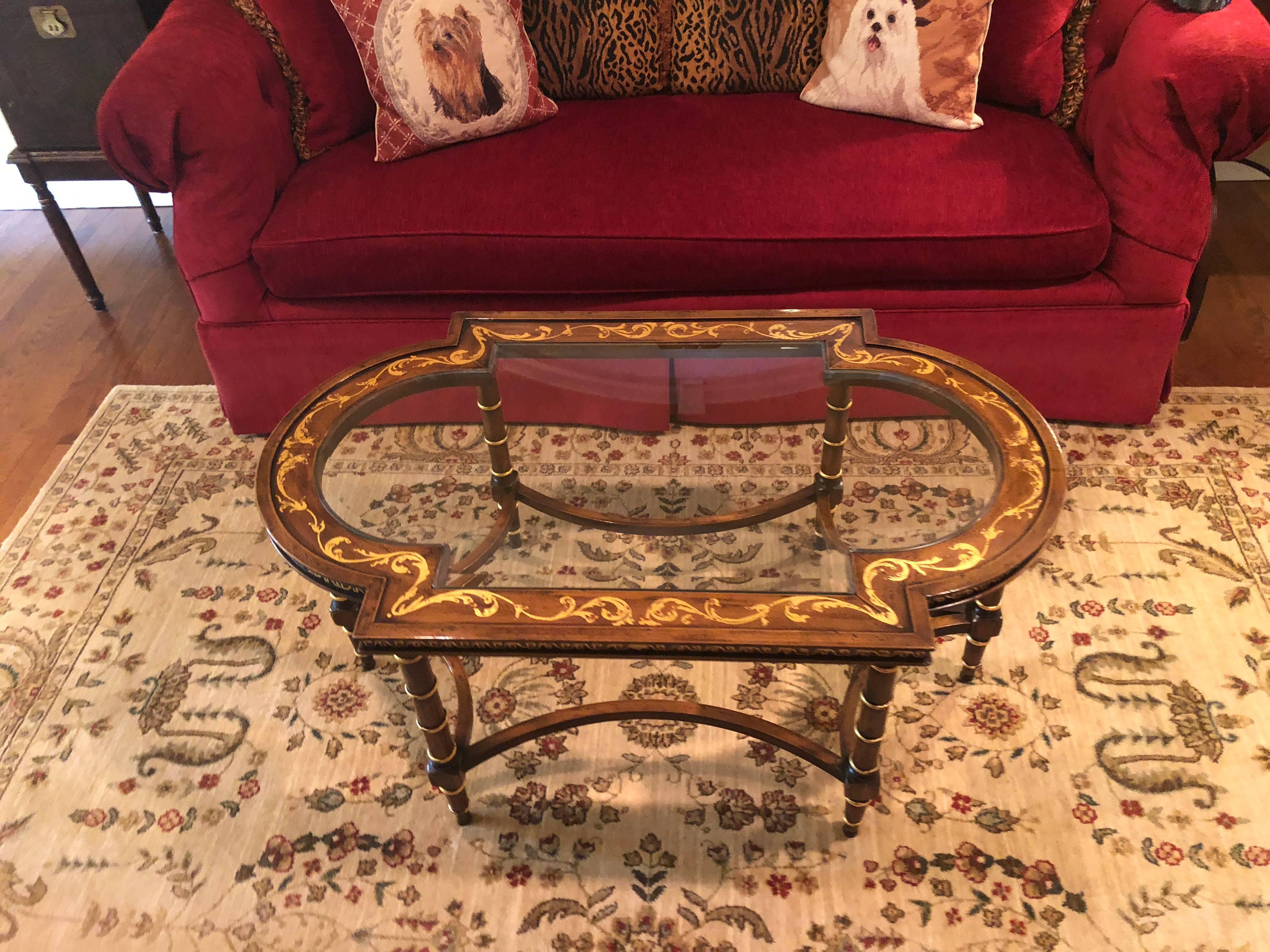 20th Century Francesco Molon Coffee Table by Gimme Furniture Co. Finely Inlaid