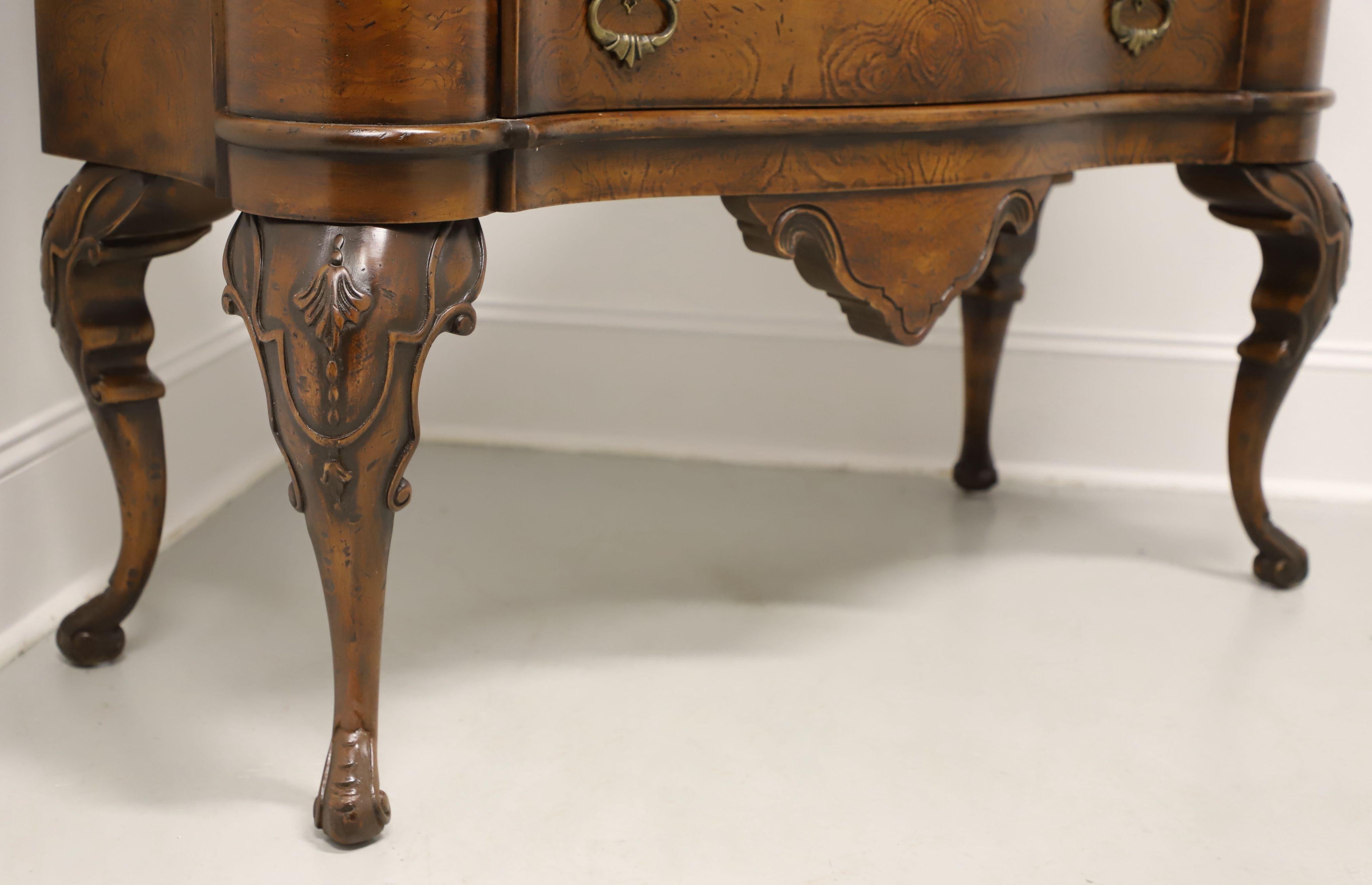 FRANCESCO MOLON for Giemme Burl Walnut Italian Serpentine Commode Chest For Sale 2