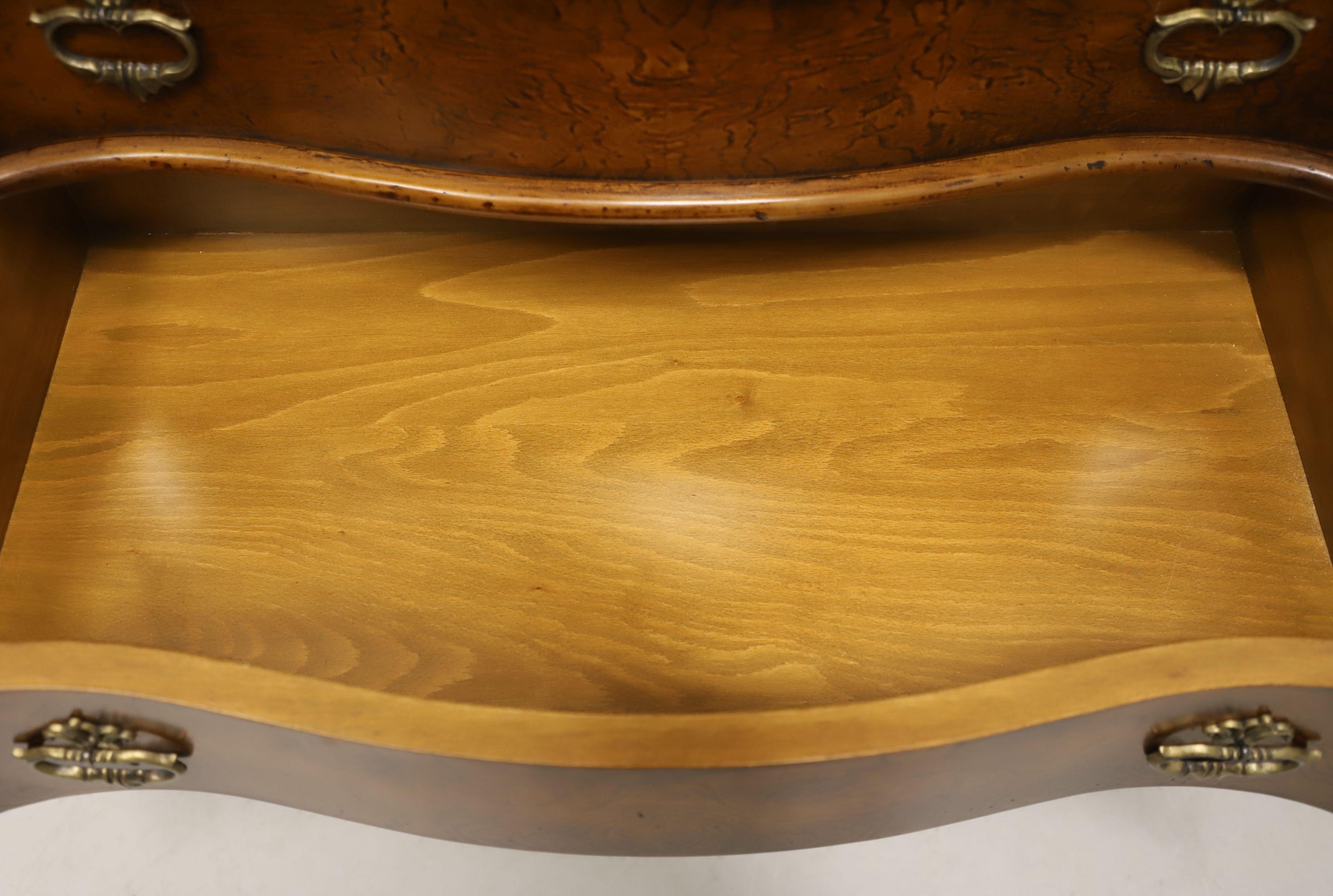 FRANCESCO MOLON for Giemme Burl Walnut Italian Serpentine Commode Chest For Sale 3
