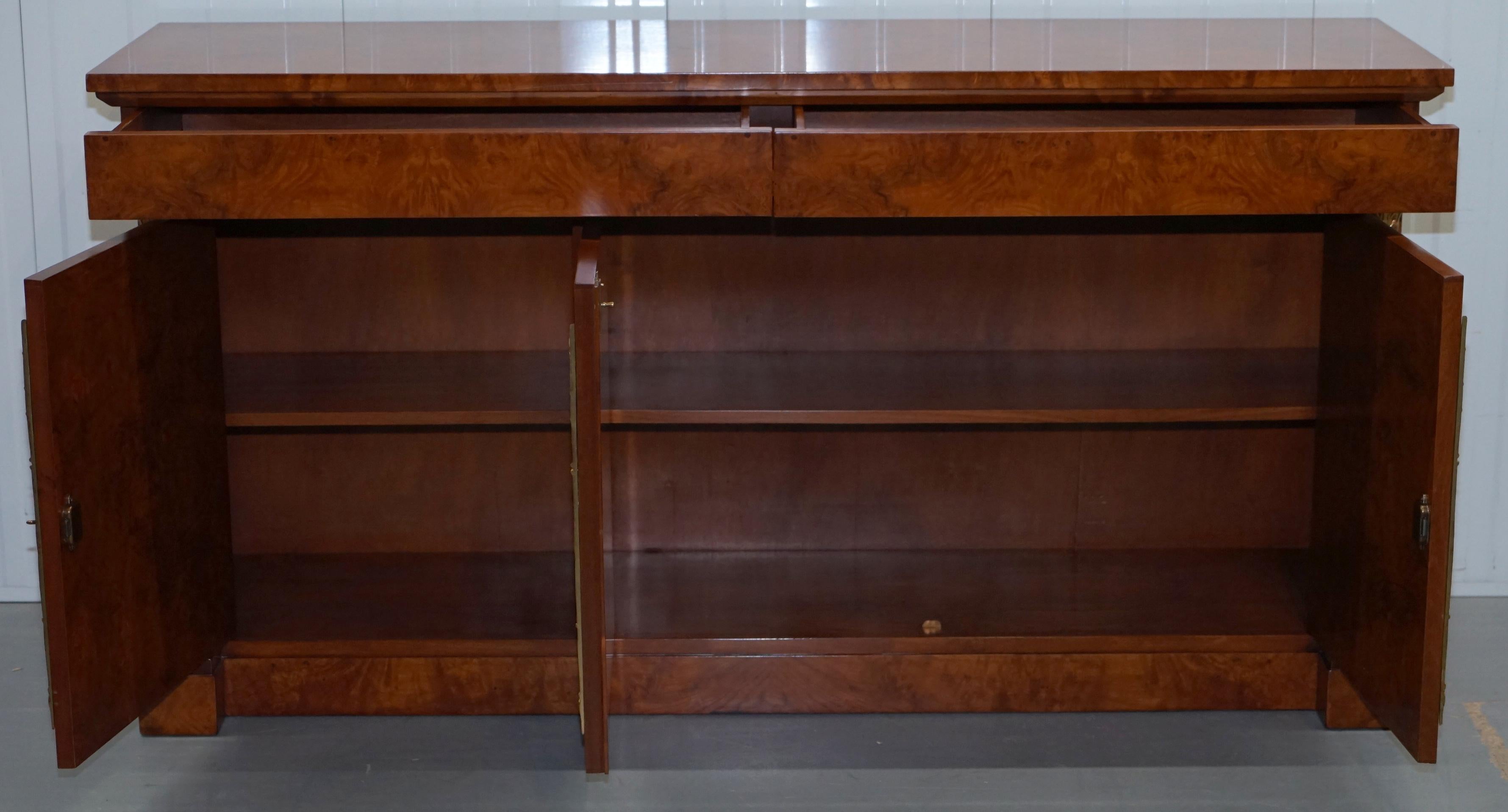 Francesco Molon Made in Italy Giemme Walnut Sideboard Buffet Corinthian Pillared 7