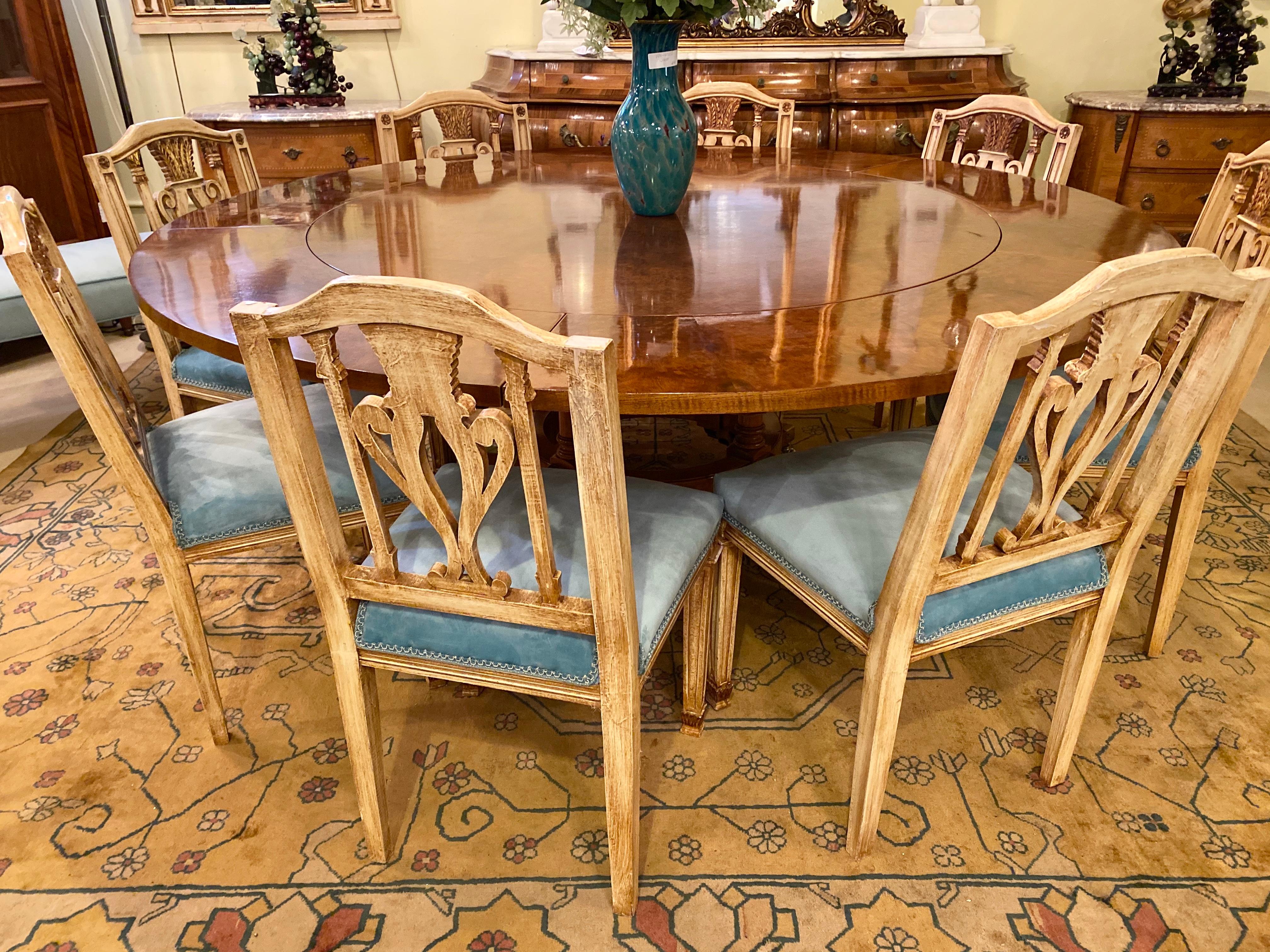 Italian Francesco Molon Regency Style Dining Center Table by Giemme
