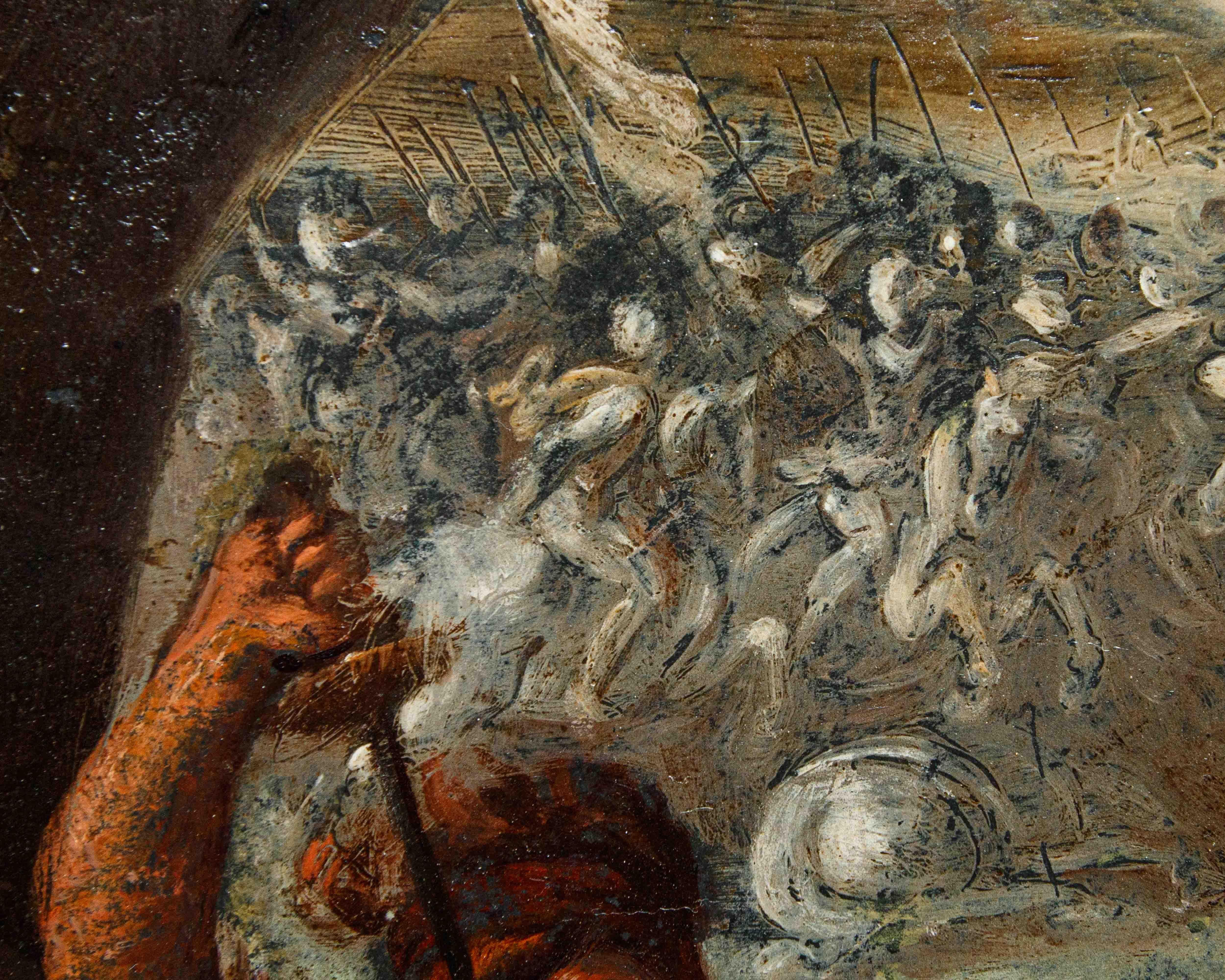 Atribuido a Francesco Montelatici conocido como Cecco Bravo, aderezo del caballero - Painting Otro estilo de arte de Francesco Montelatici detto Cecco Bravo