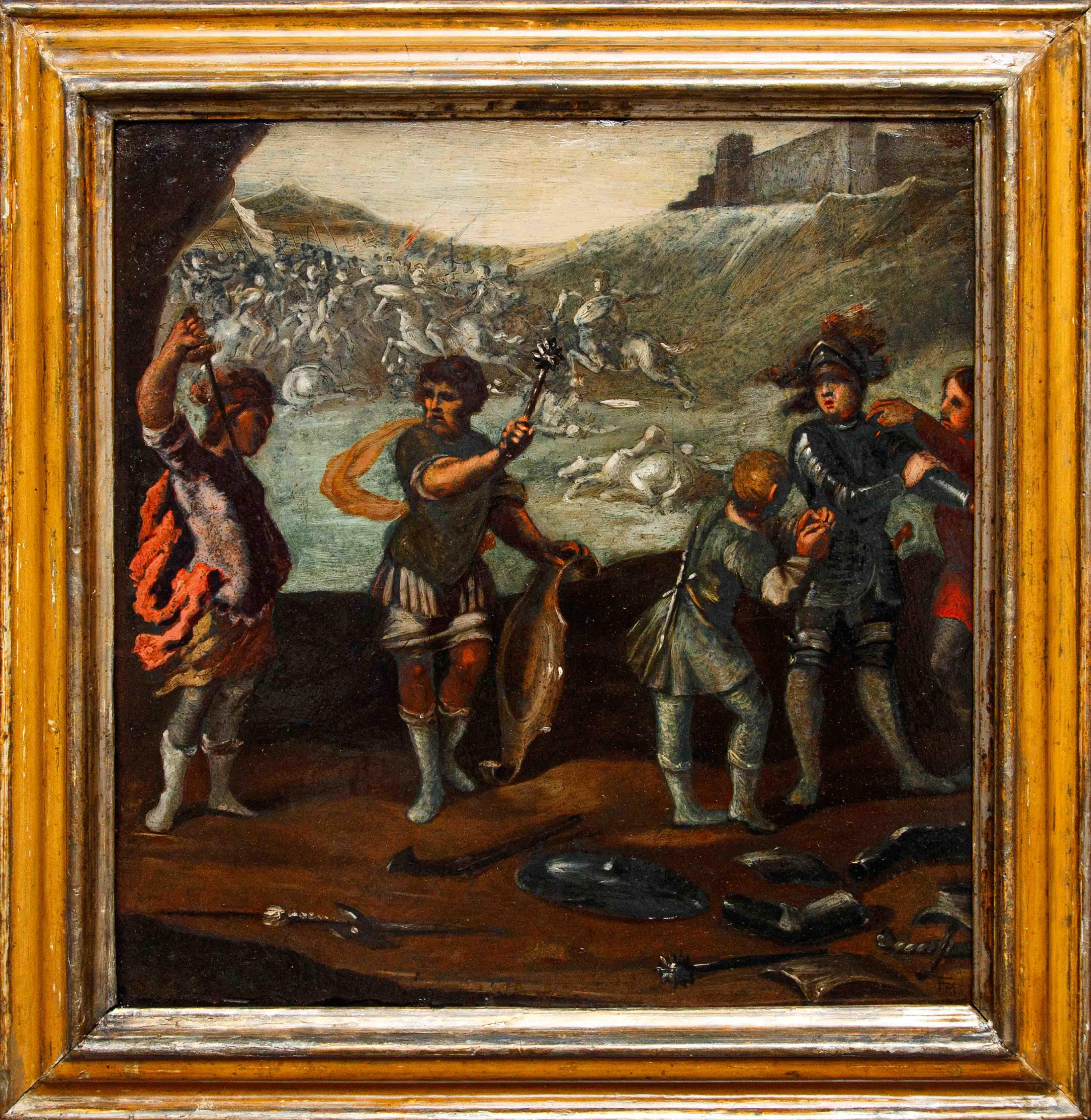 Figurative Painting de Francesco Montelatici detto Cecco Bravo - Atribuido a Francesco Montelatici conocido como Cecco Bravo, aderezo del caballero