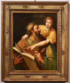 Antique Saint Matthias Apostle 17th Century Tuscany Paint Oil on table Old master Italy