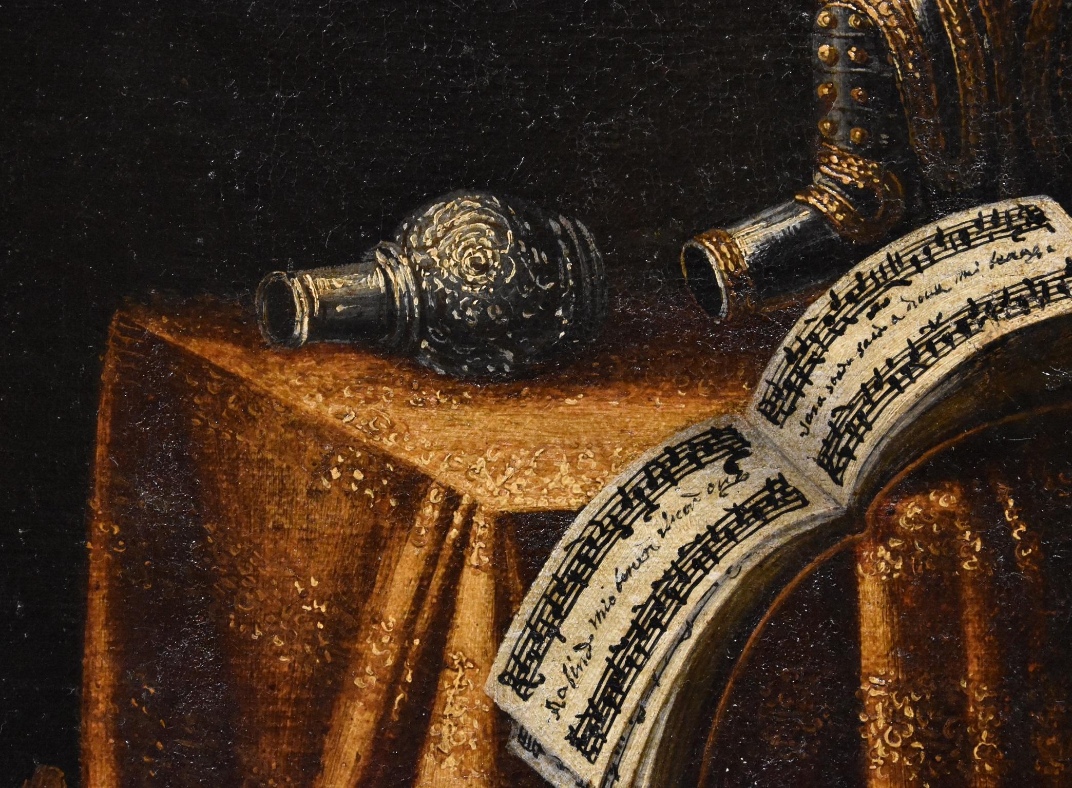 Stillleben von Vanitas Noletti, Ölgemälde auf Leinwand, Alter Meister, Italien, 17. Jahrhundert im Angebot 7
