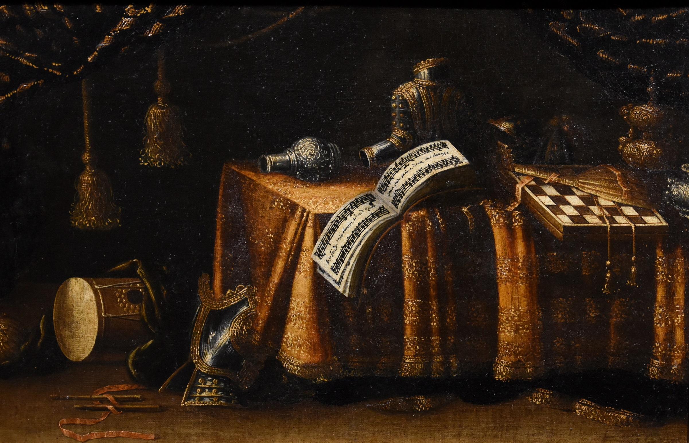 Stillleben von Vanitas Noletti, Ölgemälde auf Leinwand, Alter Meister, Italien, 17. Jahrhundert im Angebot 12