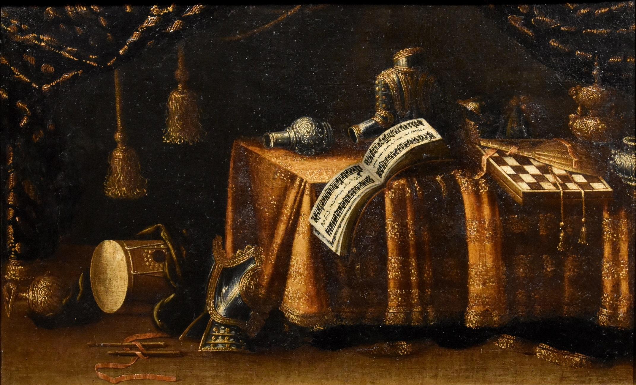 Stillleben von Vanitas Noletti, Ölgemälde auf Leinwand, Alter Meister, Italien, 17. Jahrhundert (Alte Meister), Painting, von Francesco Noletti known as the Maltese (Malta 1611-Rome 1654)