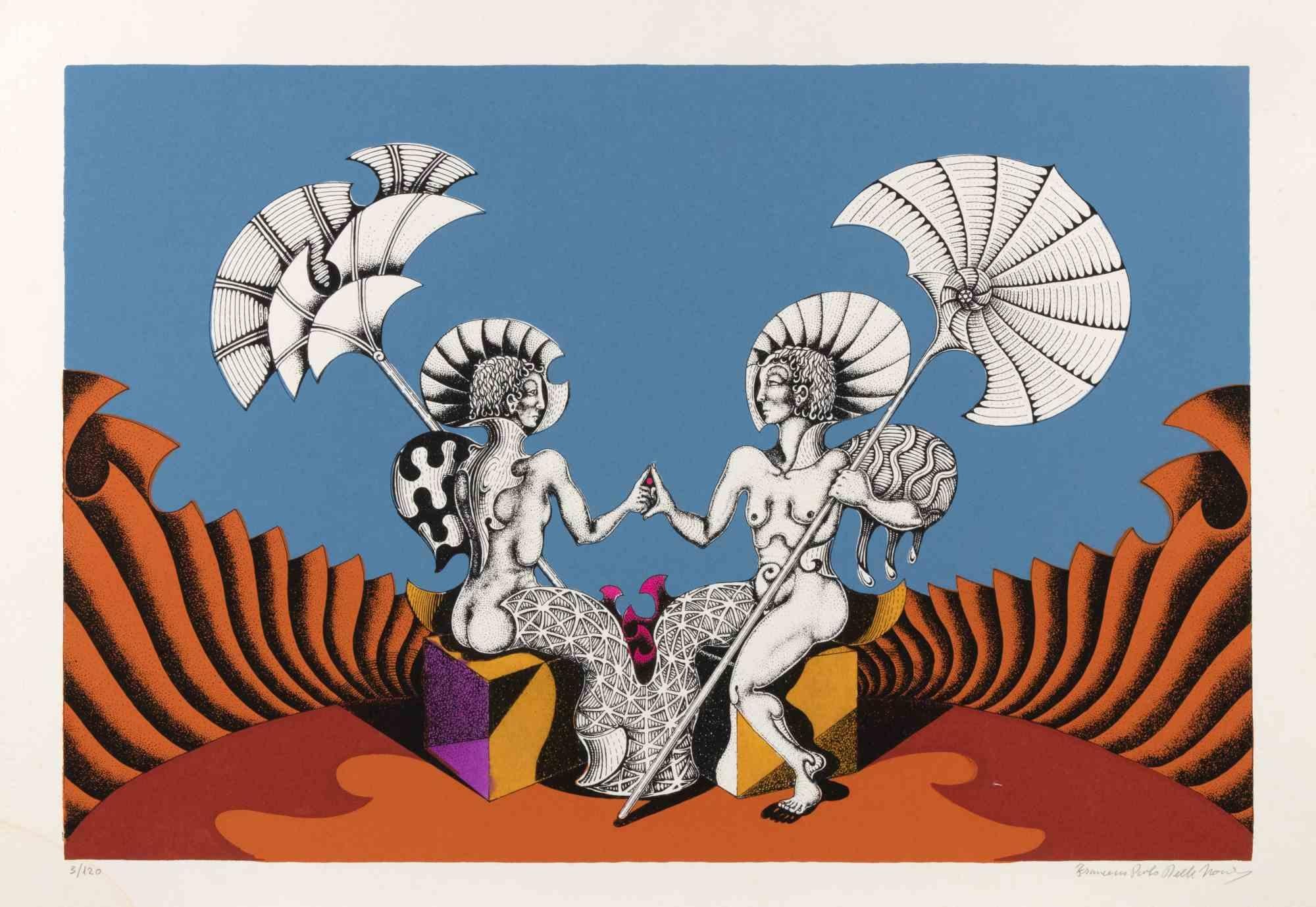The Couple - Lithograph by Francesco P. D. N. - 1980s
