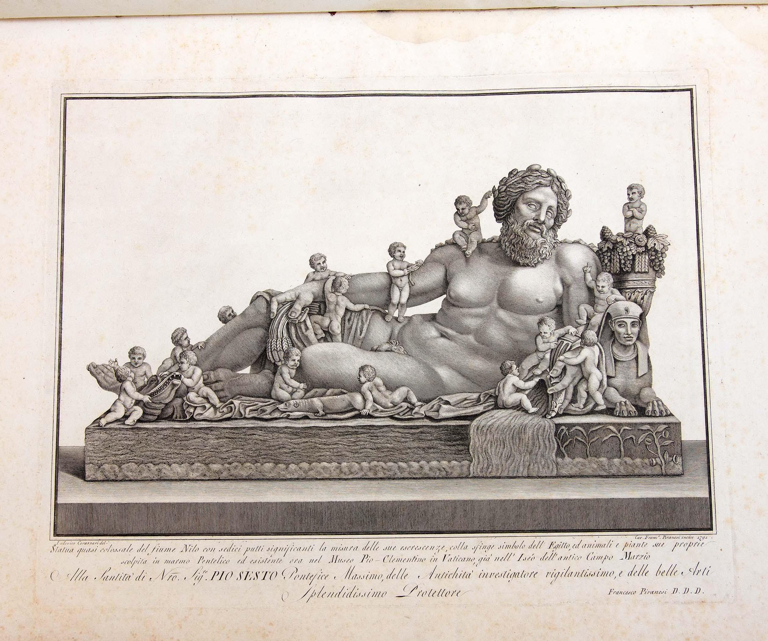18th Century Large Folio 39 Engravings by Francesco Piranesi of Roman Sculpture 6