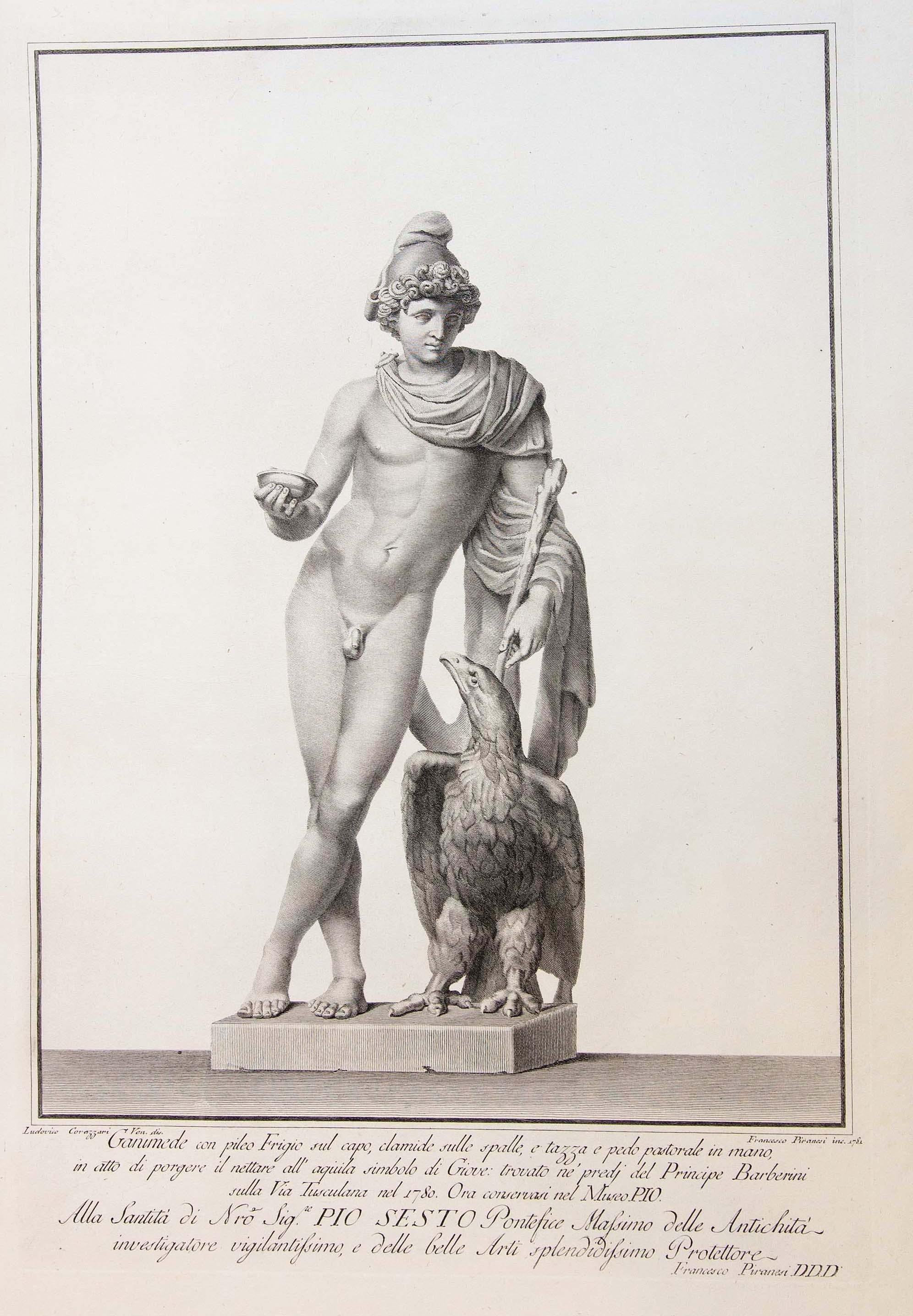 18th Century Large Folio 39 Engravings by Francesco Piranesi of Roman Sculpture For Sale 7