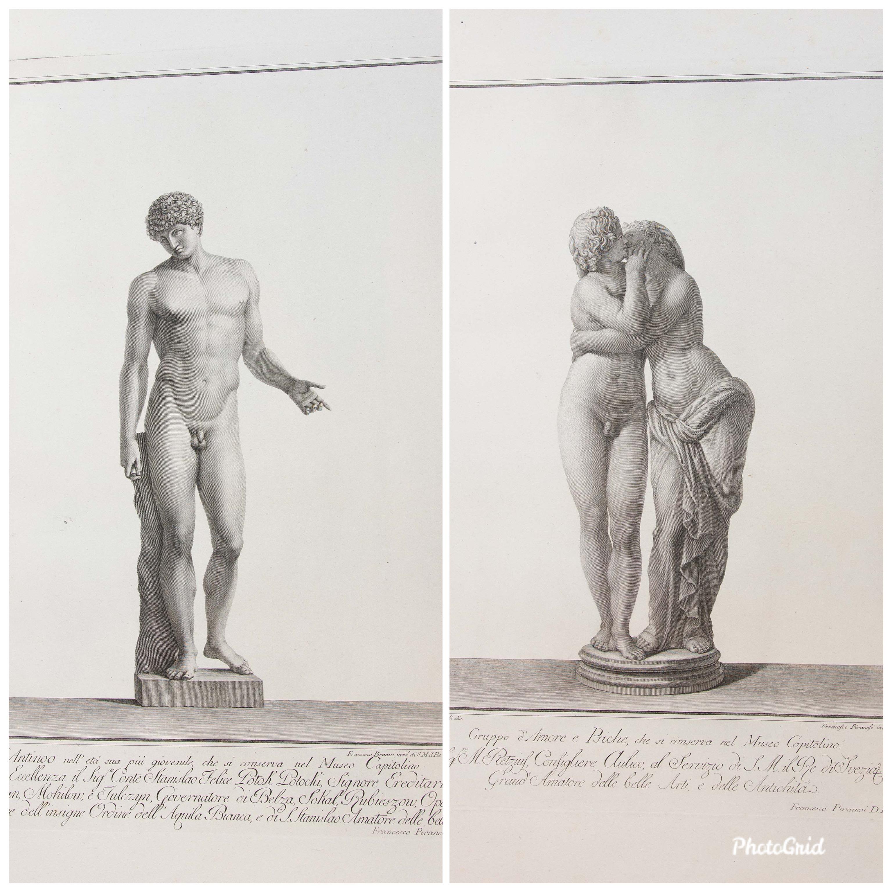 18th Century Large Folio 39 Engravings by Francesco Piranesi of Roman Sculpture 1