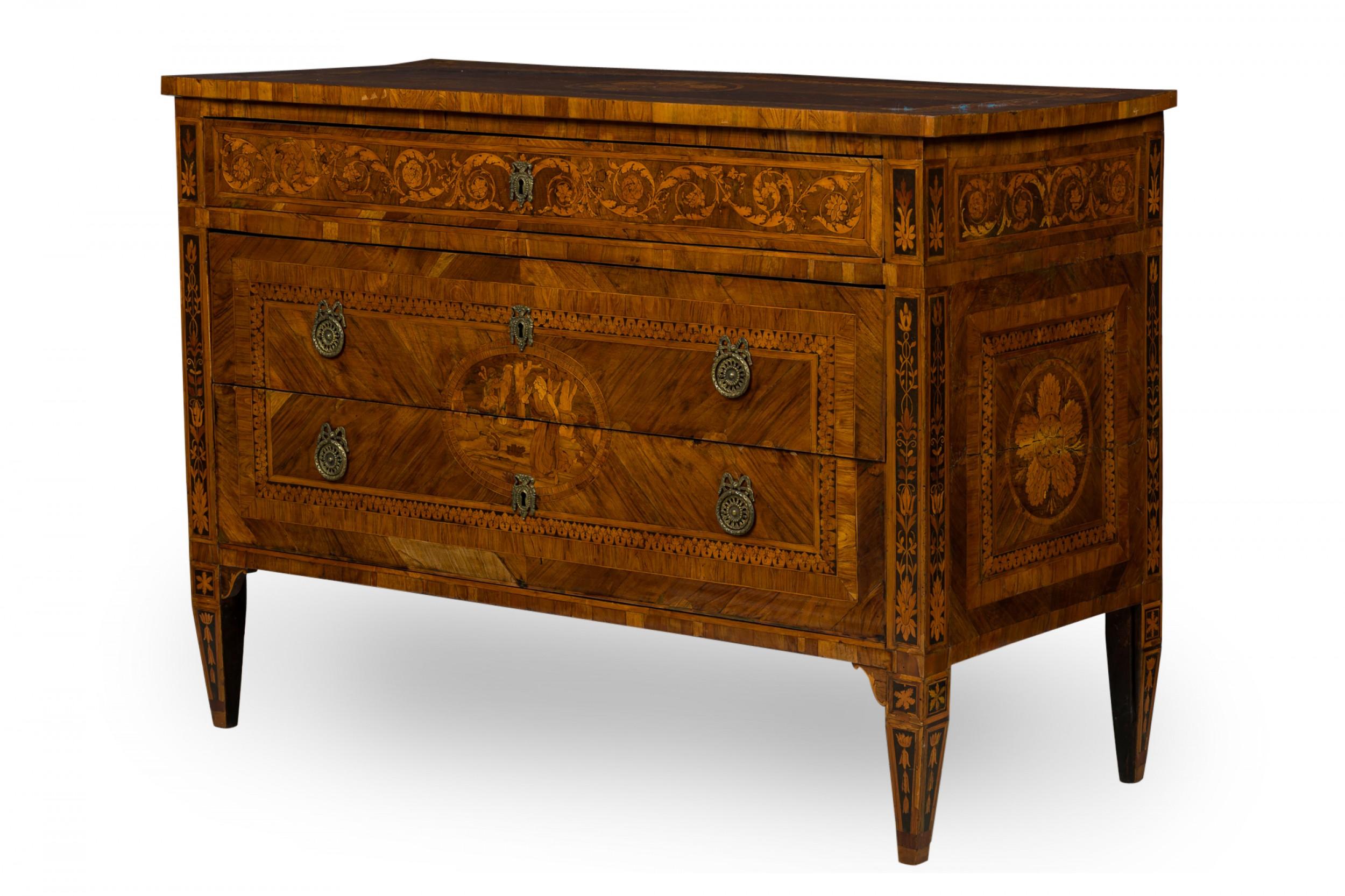 Commode / Cassapanca intarsiata in noce e legno di limone di FRANCESCO PREDA, italiano neo-classico in vendita 1