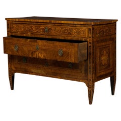 FRANCESCO PREDA Italian Neo-Class Walnut and Lemonwood Inlaid Commode / Chest