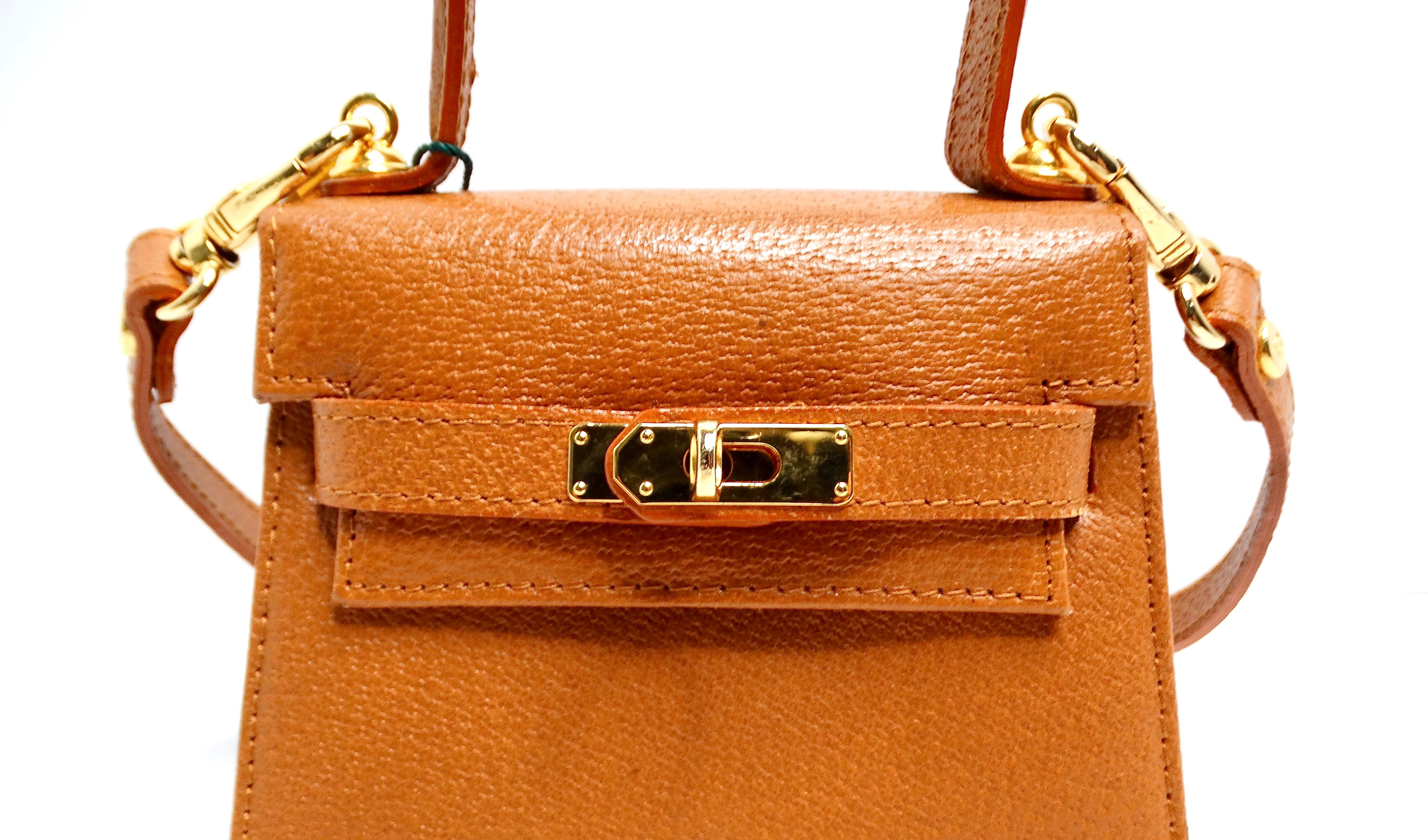 Francesco Rogani Mini Leather Top Handle Crossbody Bag In Good Condition In Scottsdale, AZ