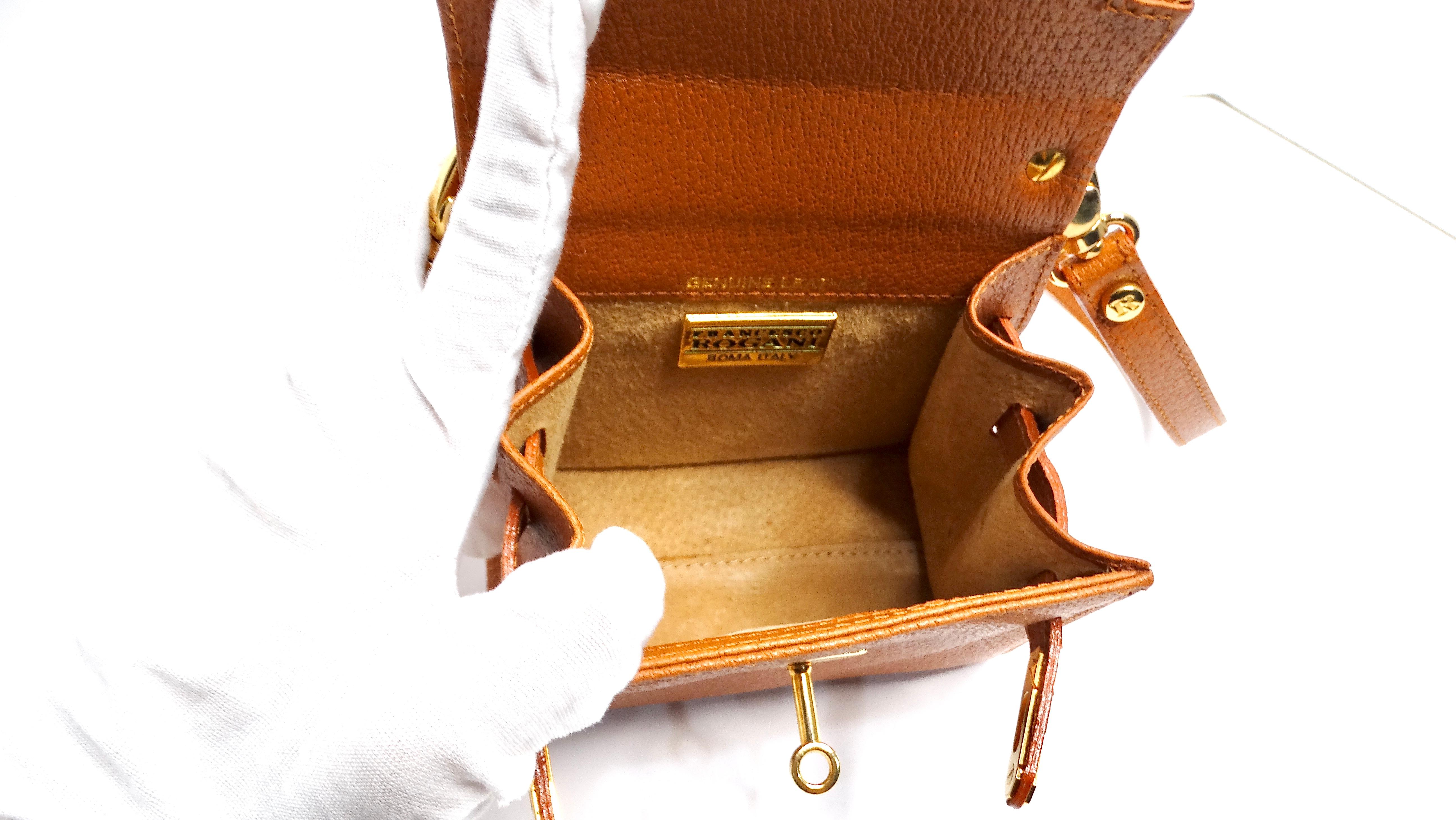 Francesco Rogani Mini Leather Top Handle Crossbody Bag 1