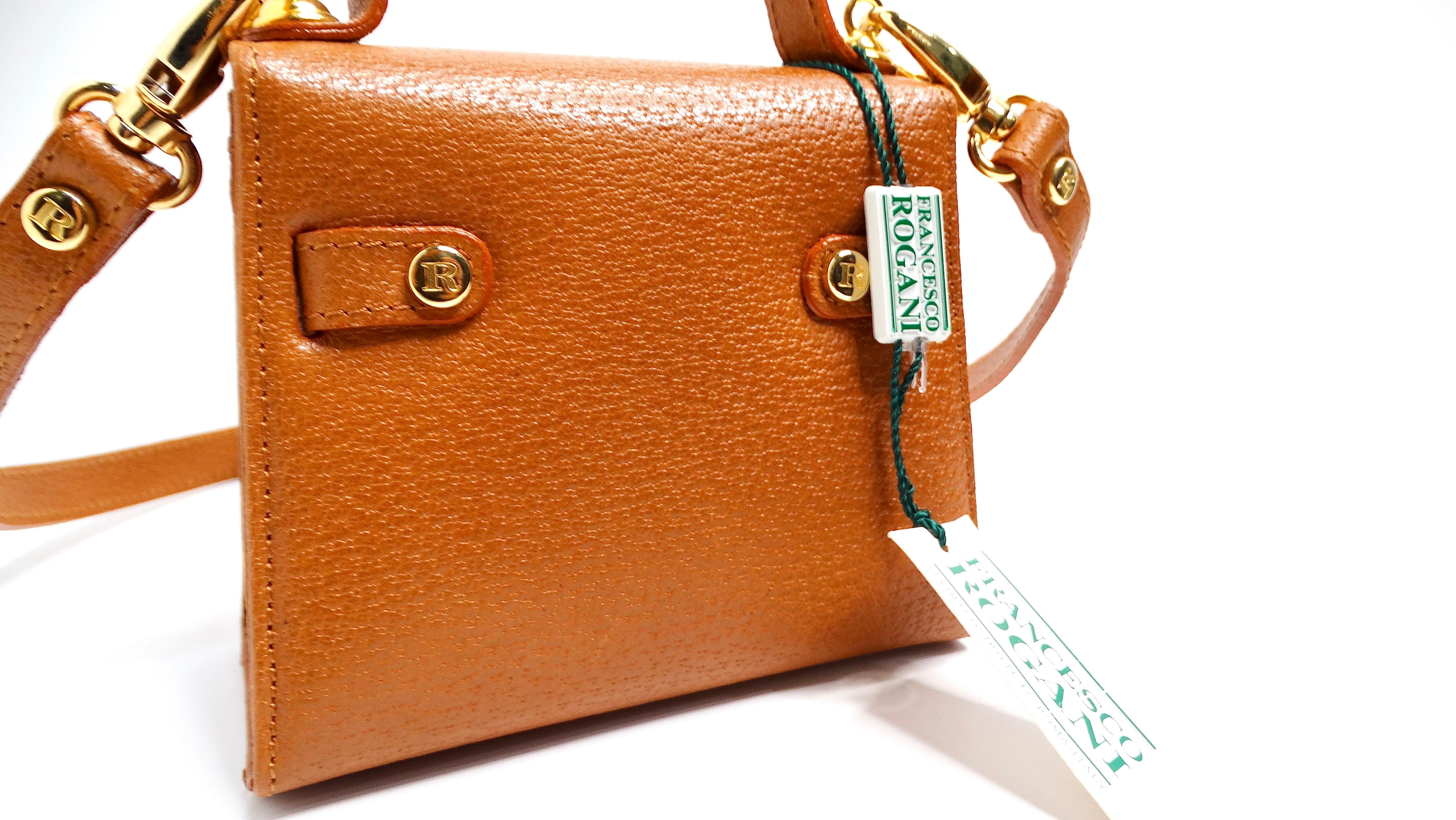 Francesco Rogani Mini Leather Top Handle Crossbody Bag 4