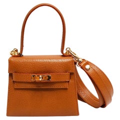 Francesco Rogani Mini Leather Top Handle Crossbody Bag