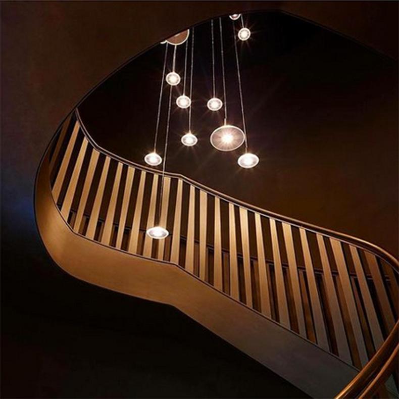 Francesco Rota Suspension Lamp 'Kin' 478 Satin Gold by Oluce In New Condition For Sale In Barcelona, Barcelona