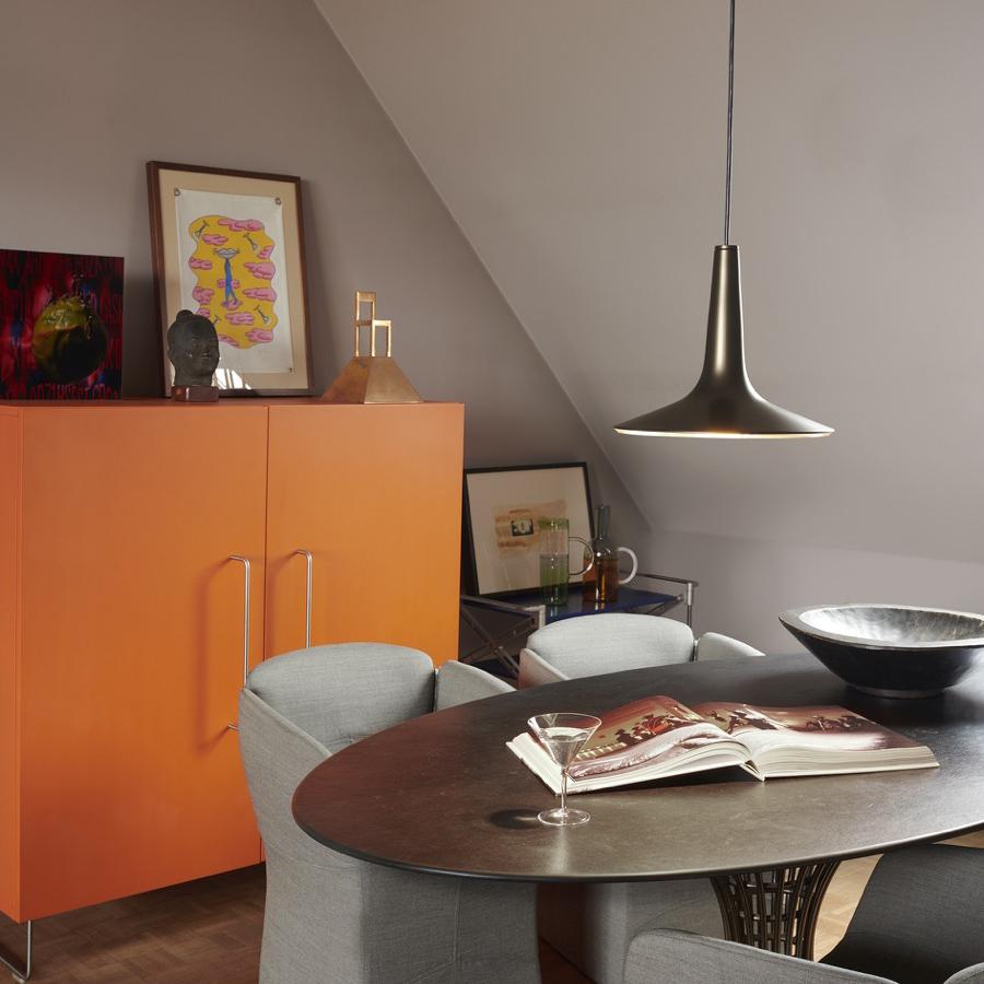 Francesco Rota Hängeleuchte 'Kin' 479 Anodische Bronze von Oluce (Moderne der Mitte des Jahrhunderts) im Angebot