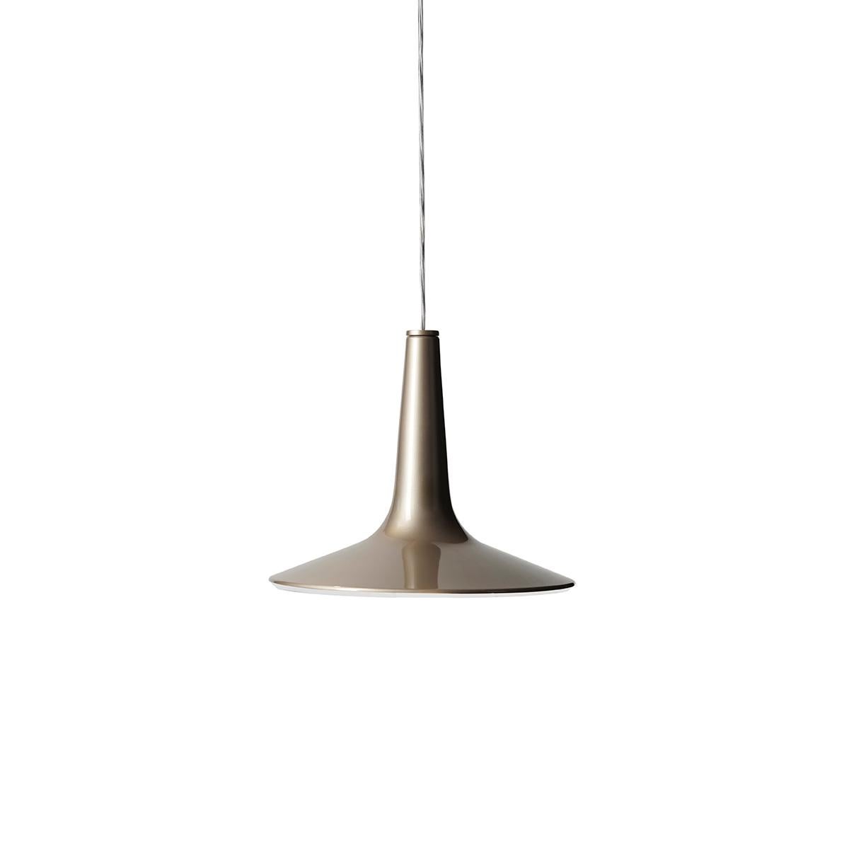 Italian Francesco Rota Suspension Lamp 'Kin' 479 Anodic Bronze by Oluce For Sale