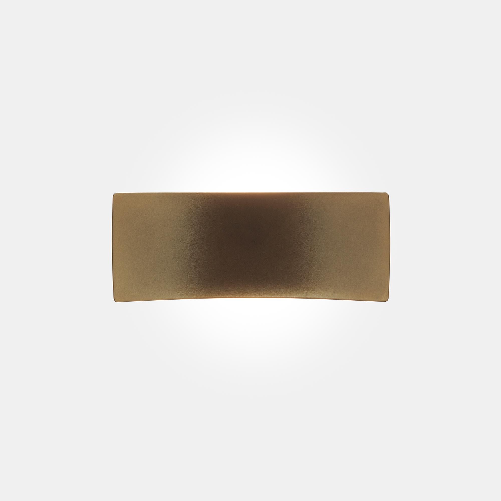 Mid-Century Modern Francesco Rota Wall Lamp 'Lens' Curved Bronze by Oluce For Sale