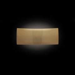 Francesco Rota Wall Lamp 'Lens' Curved Metal Satin Gold by Oluce