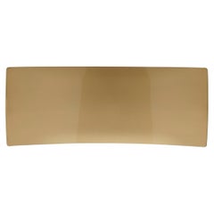 Francesco Rota Wall Lamp 'Lens' Curved Metal Satin Gold by Oluce