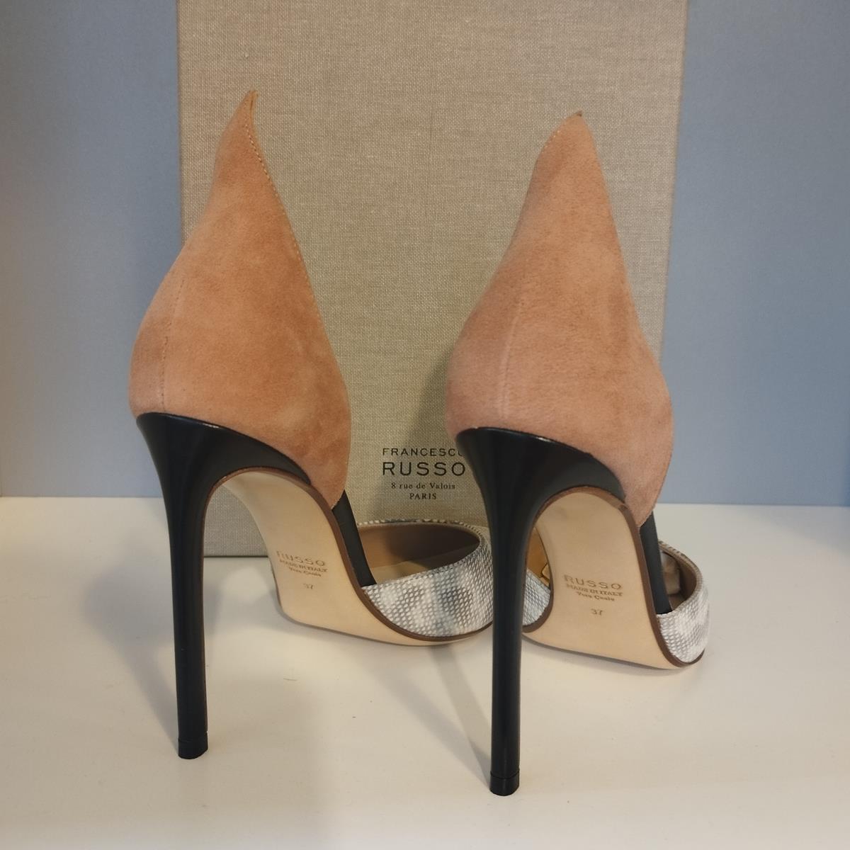 Francesco Russo Bicolor Décolleté IT 37 For Sale 1