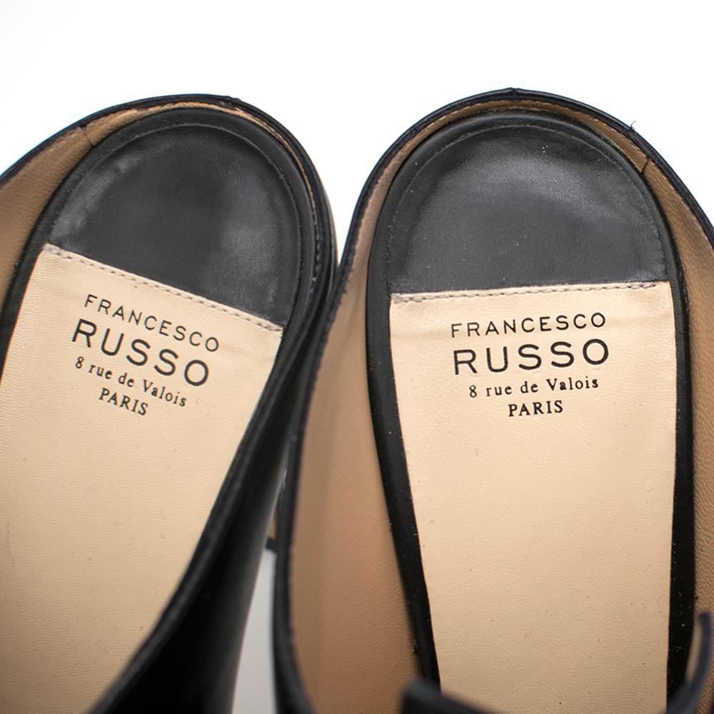 Women's Francesco Russo Black Lace-Up Mules SIZE 39