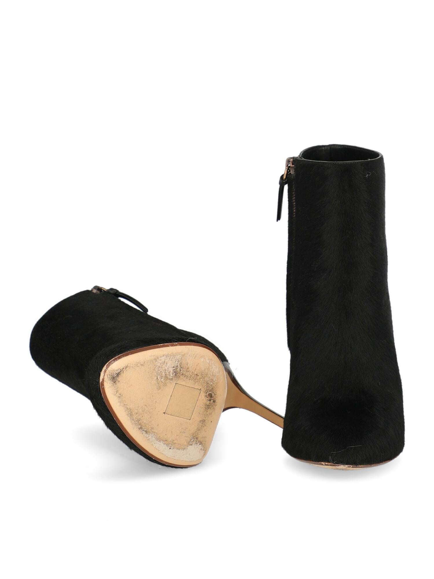 Women's Francesco Russo Woman Ankle boots Black Leather IT 39 For Sale