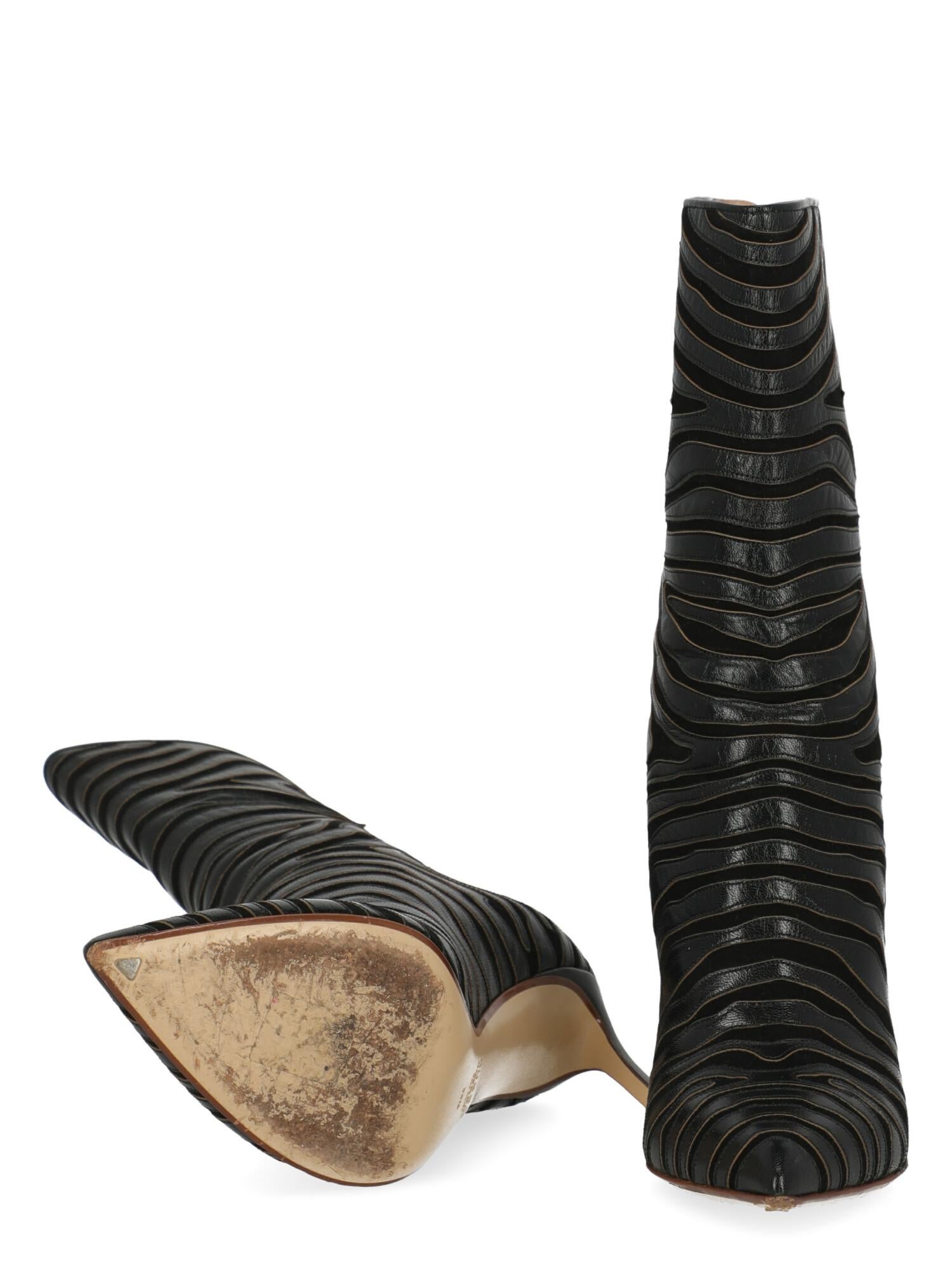 Women's Francesco Russo Women Ankle boots Black Leather EU 38.5 For Sale