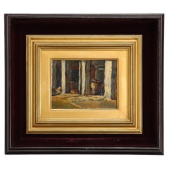 Francesco Sartorelli (italiano, 1856-1939), Pittura a olio su pannello incorniciata, firmata