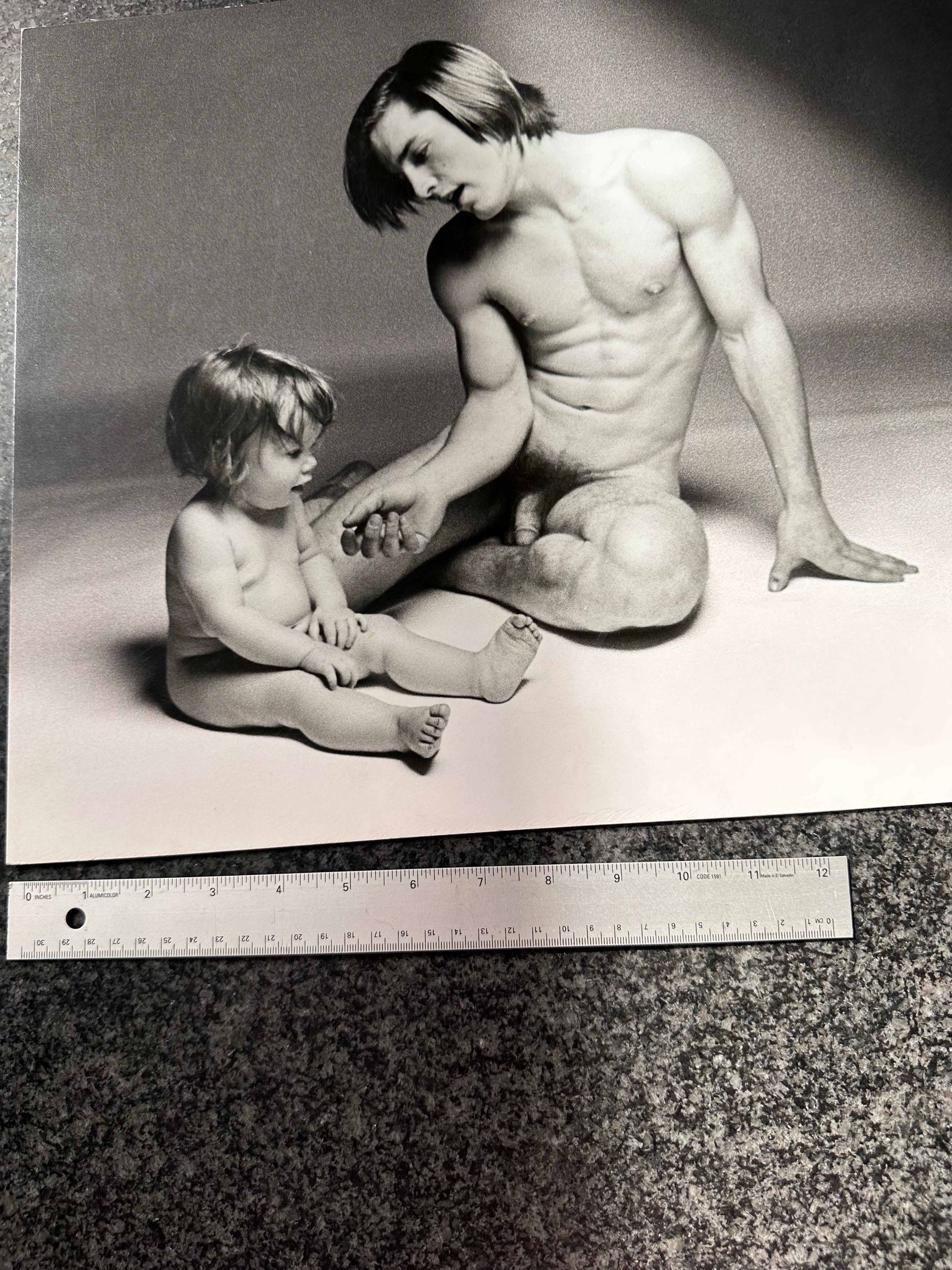 Francesco Scavullo, Andy Warhol’s Flesh: Joe Dallesandro with Child III, 1968.  In Good Condition For Sale In Brooklyn, NY