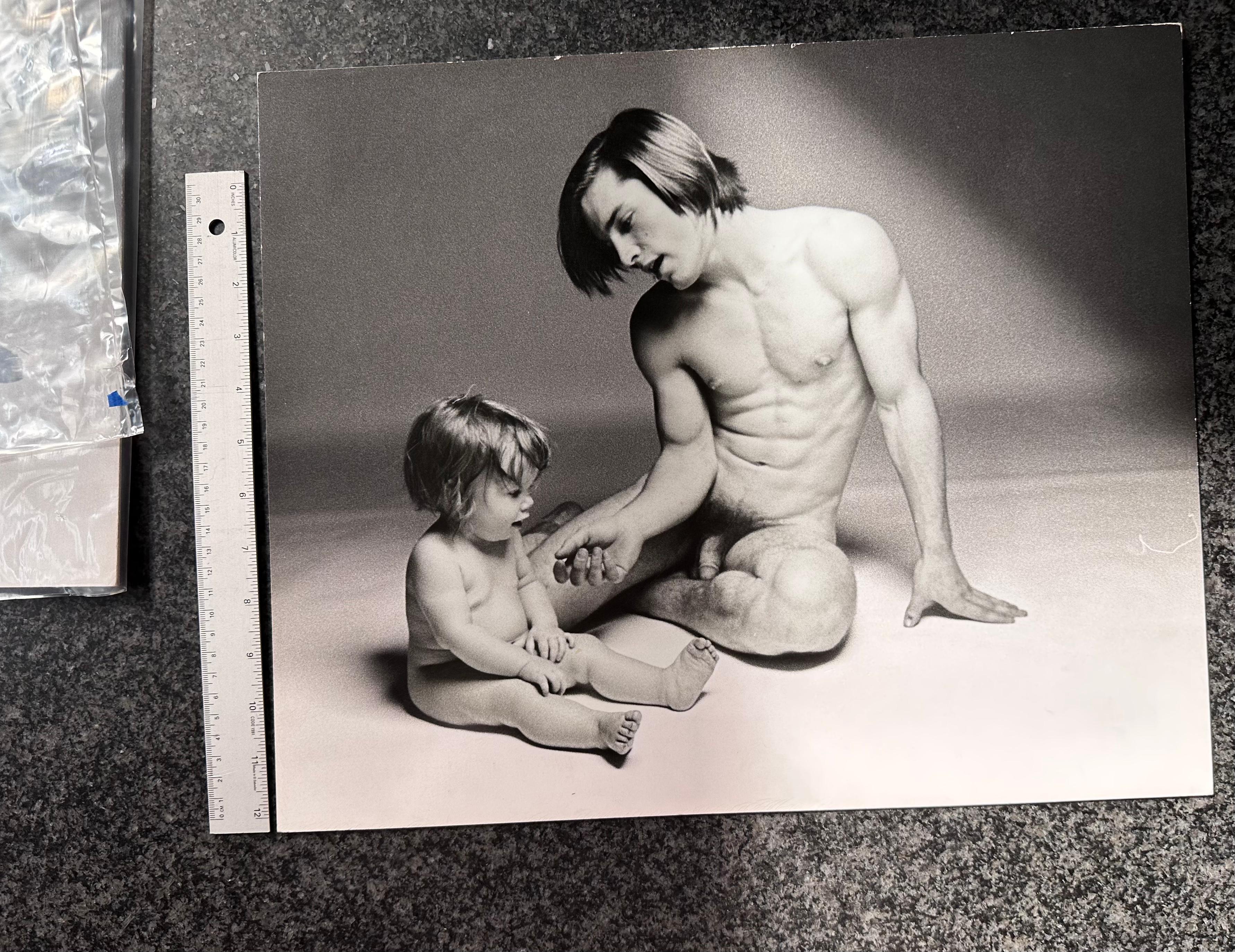 Paper Francesco Scavullo, Andy Warhol’s Flesh: Joe Dallesandro with Child III, 1968.  For Sale