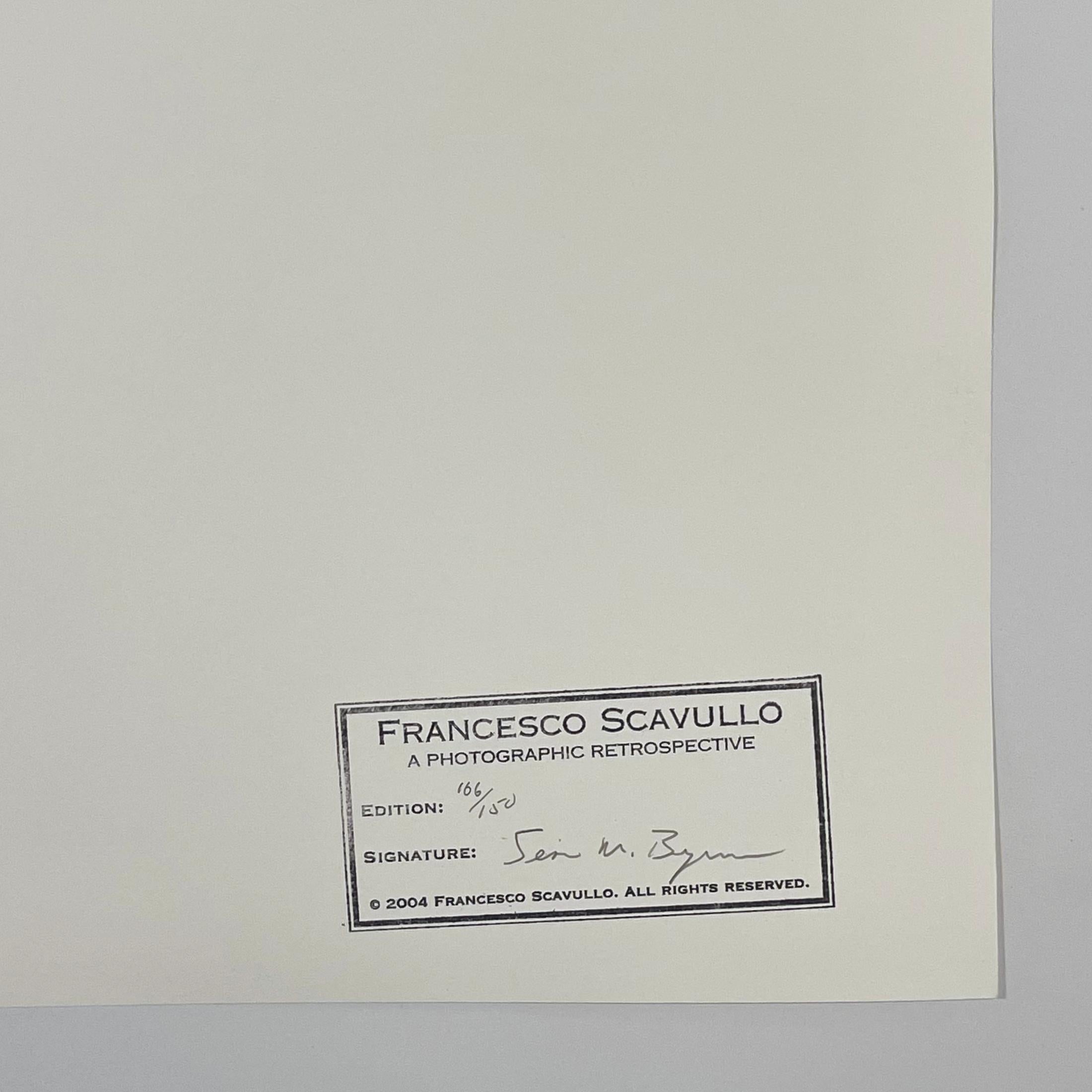 Artist: Francesco Scavullo (after)
Title: Diana Ross, 1979
Portfolio: A Photographic Retrospective, Volume I: Song
Medium: Gelatin Silver Print
Year: 2004
Edition: 106/150
Signed: Signed in pencil by Sean M Byrne (Scavullo's editor stylist) on