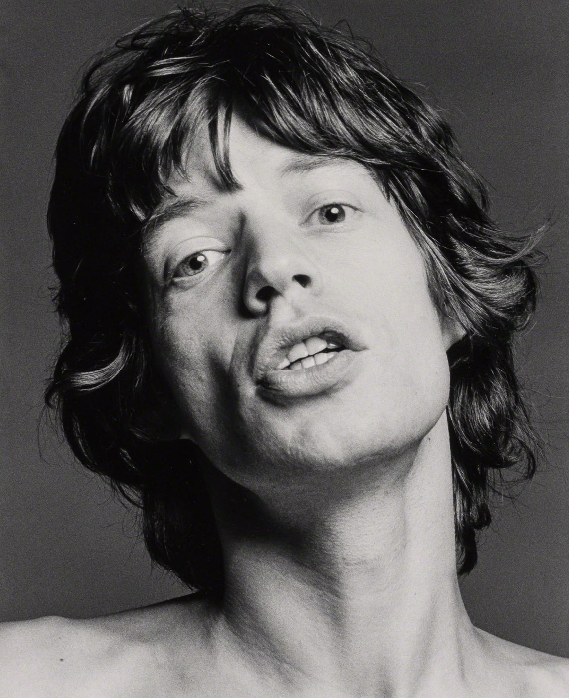 Francesco Scavullo Black and White Photograph – Mick Jagger, 1973