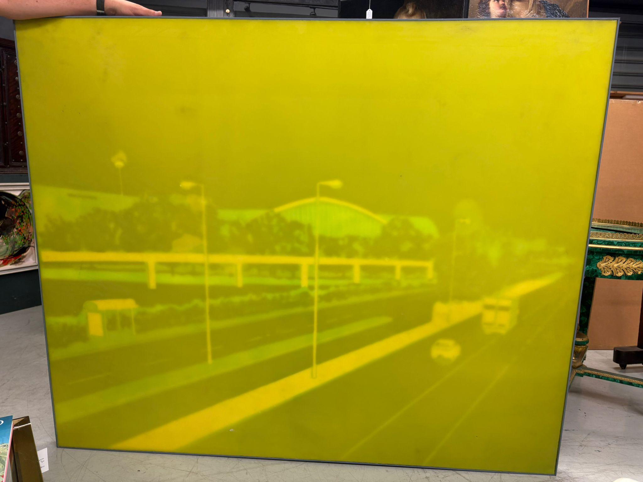 Francesco Sena, 'Paesaggio verde', 2006 circa, Pittura, cera e plastilina su Wood in vendita 1