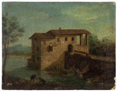 Landscape - Painting by Francesco Settimj - Late 19th Century