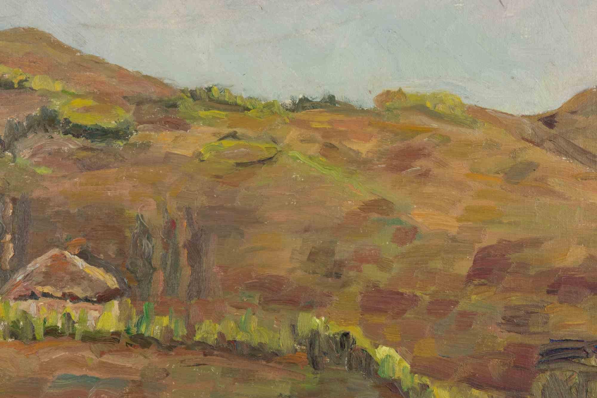 Mountain Landscape - Painting by Francesco Settimj - 1930s For Sale 1