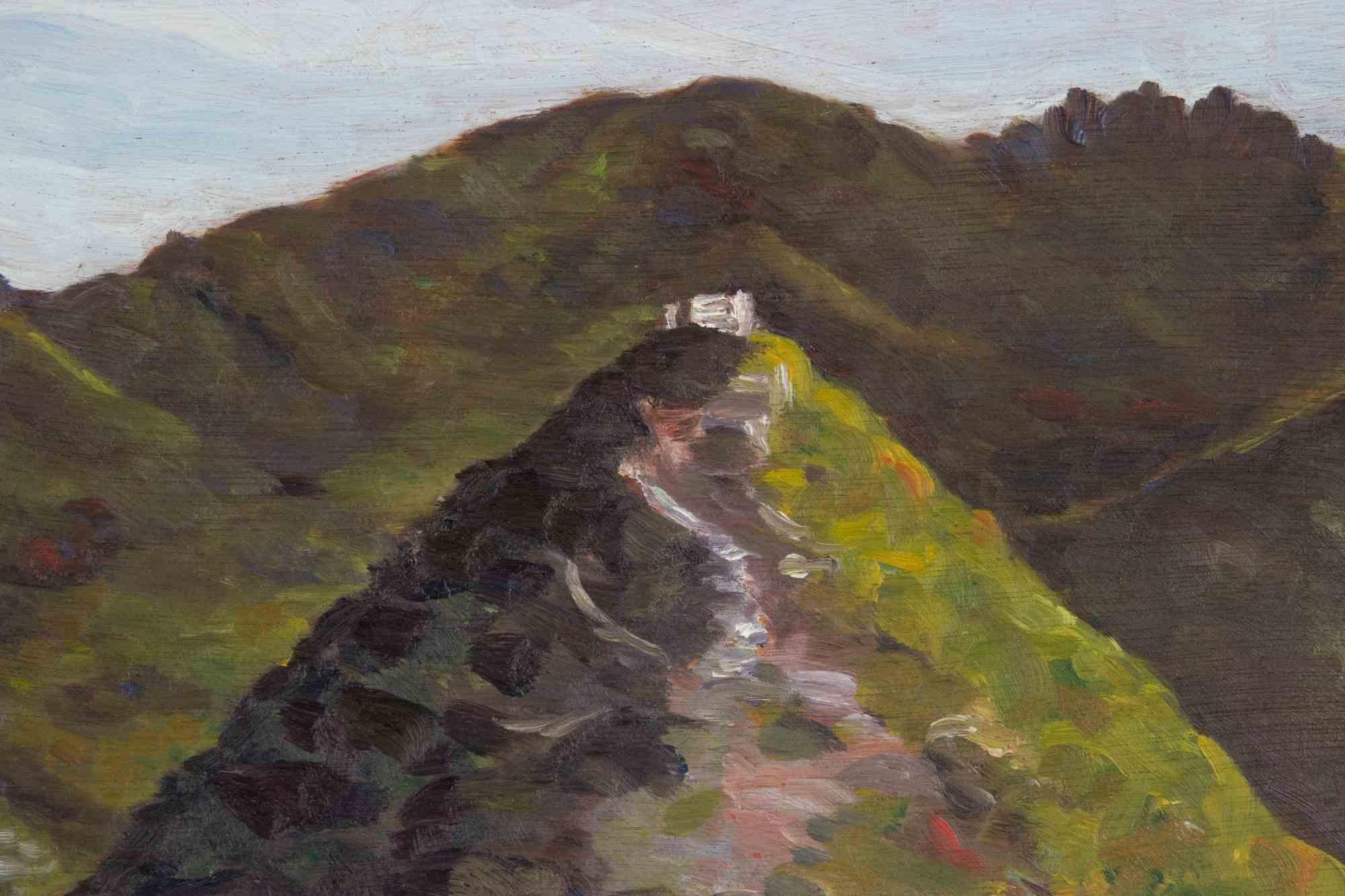 Mountain Landscape - Painting by Francesco Settimj - 1930s in vendita 1