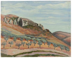 Mountain Landscape - Painting by Francesco Settimj - 1930s