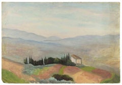 Berglandschaft – Gemälde von Francesco Settimj – Mitte des 20. Jahrhunderts