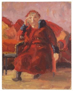 Old Woman - Painting by Francesco Settimj - mid-20th Century