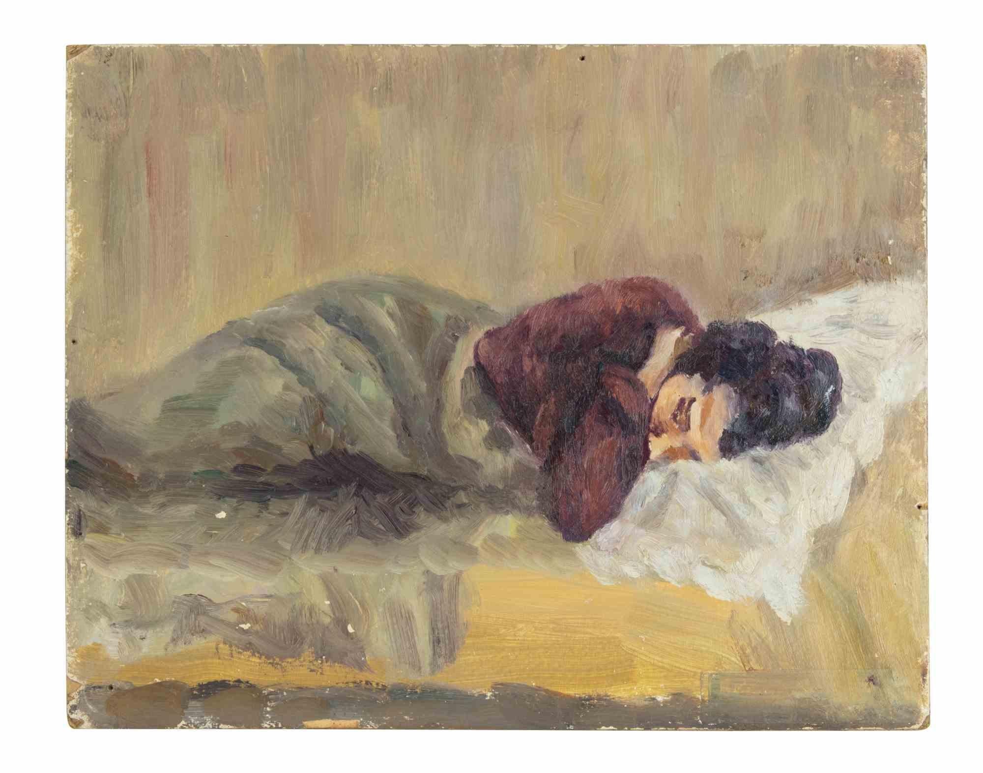 Old Woman - Painting by Francesco Settimj - mid-20th Century For Sale 3