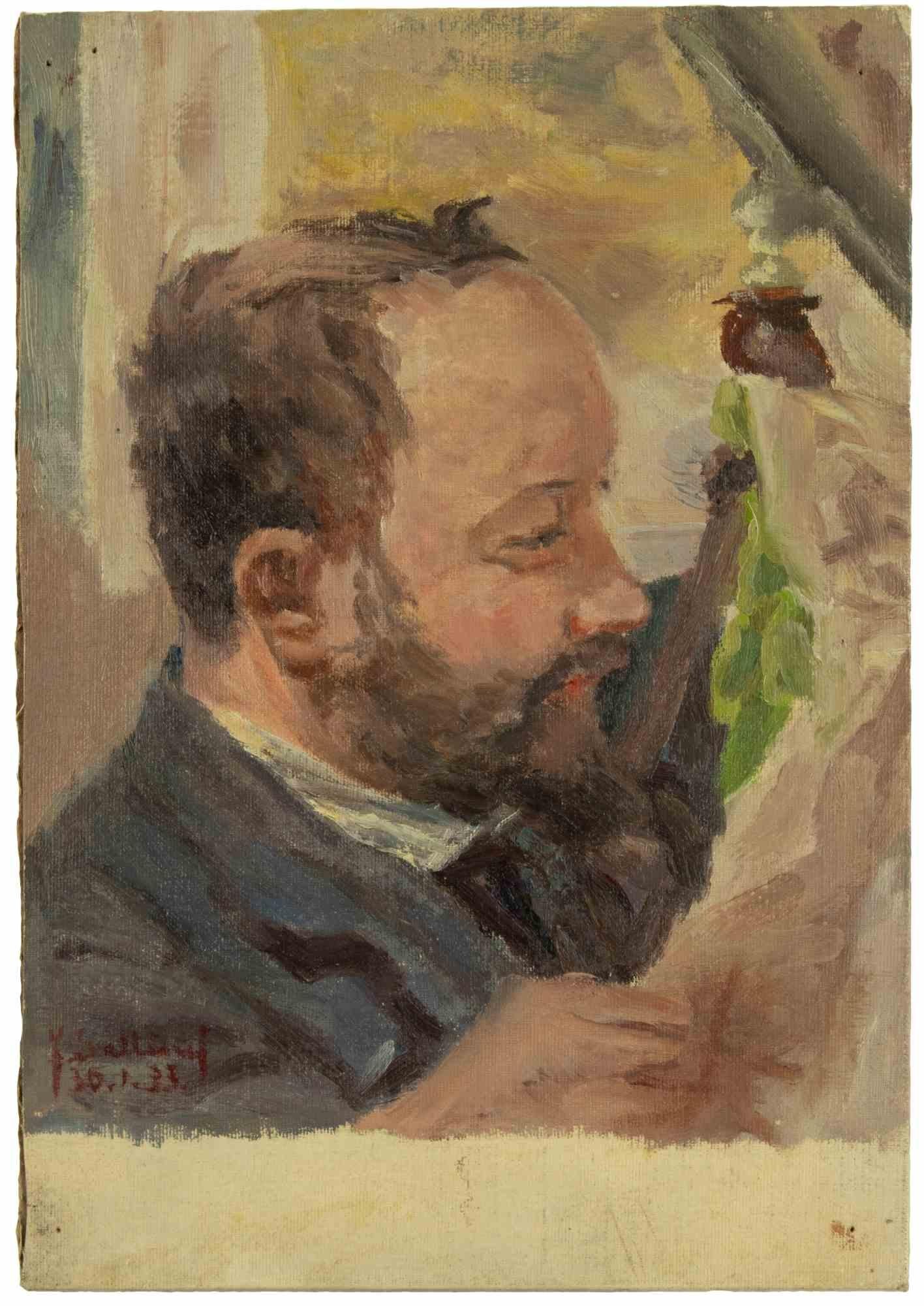 Olio su tela montato su tavola, realizzato da Francesco Settimj nel 1933.

Firmato a mano e datato in basso a sinistra.

Buone condizioni.
