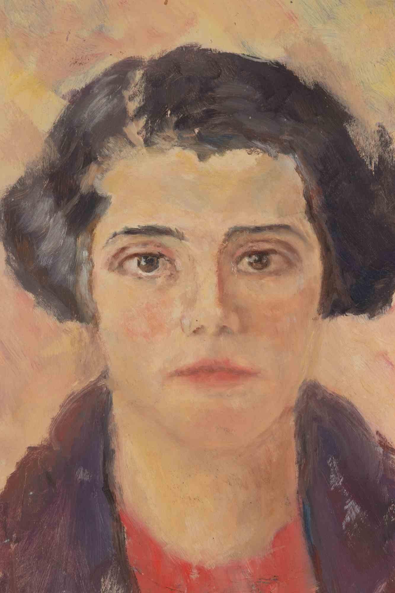 Ritratto di giovane donna - Quadro di Francesco Settimj - Anni '30 in vendita 1