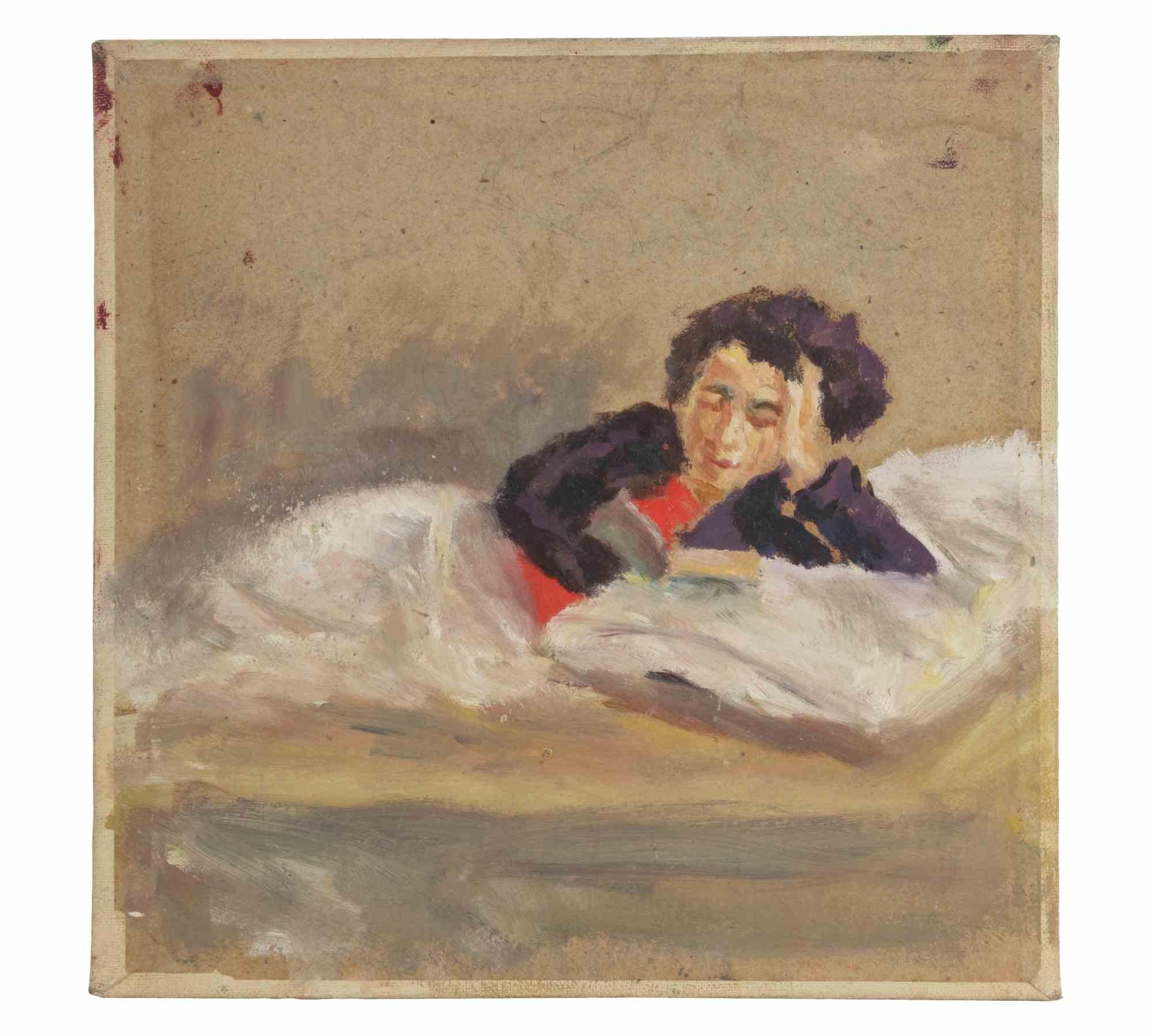 Ritratto - Dipinto di Francesco Settimj - Anni '30 in vendita 1