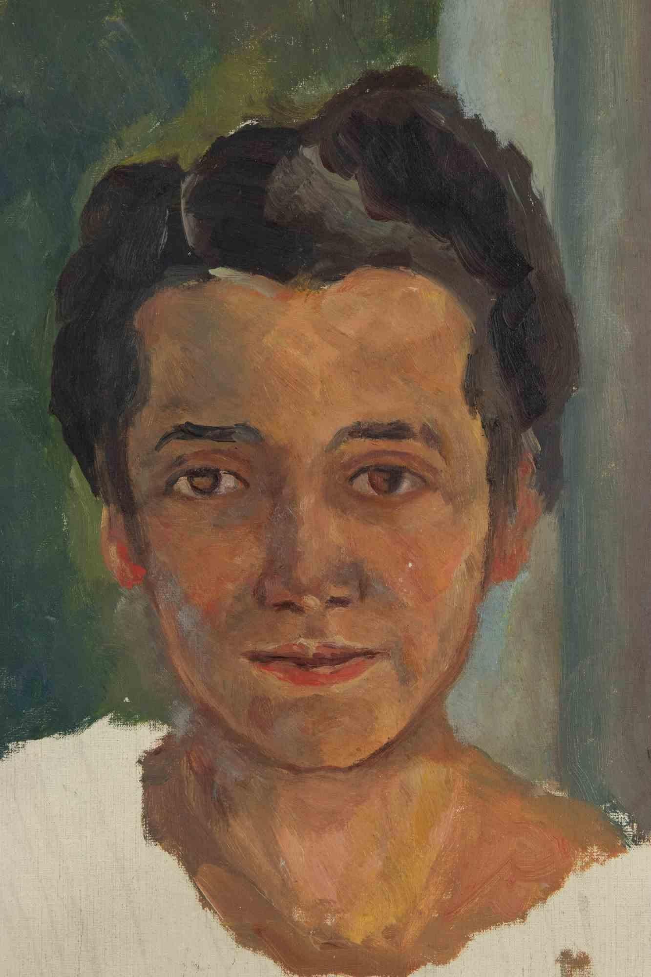 Portrait - Painting by Francesco Settimj - mid-20th Century For Sale 1