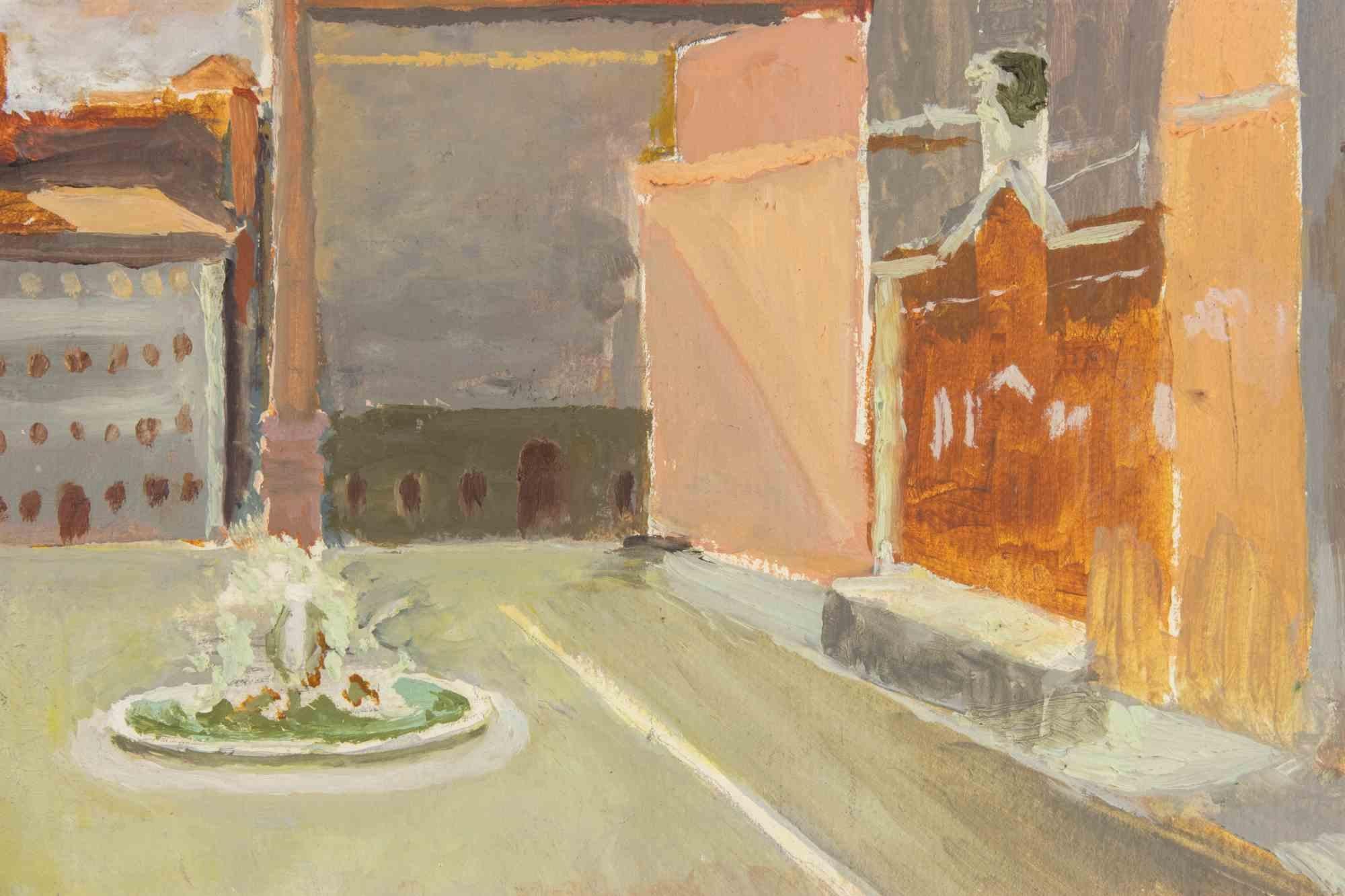 Square - Painting by Francesco Settimj - mid-20th Century For Sale 1